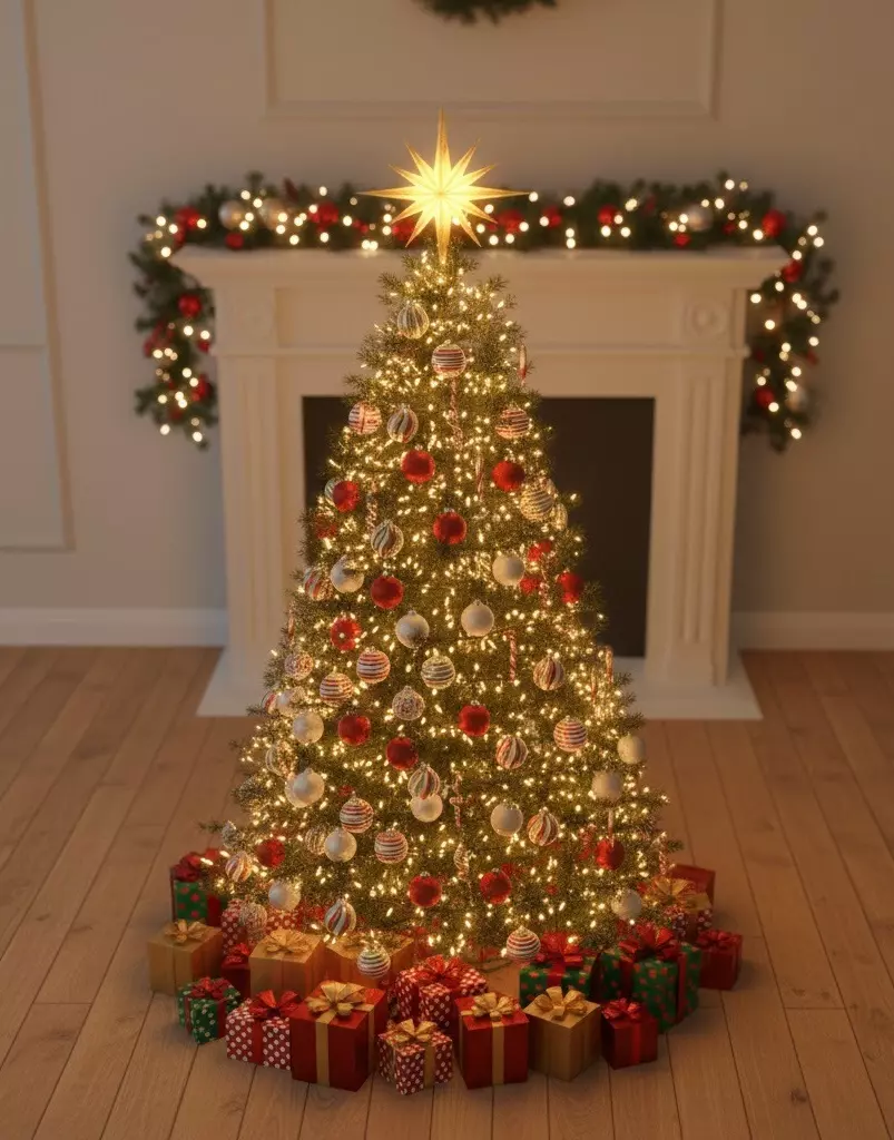 Festive Christmas Tree 3D model_4