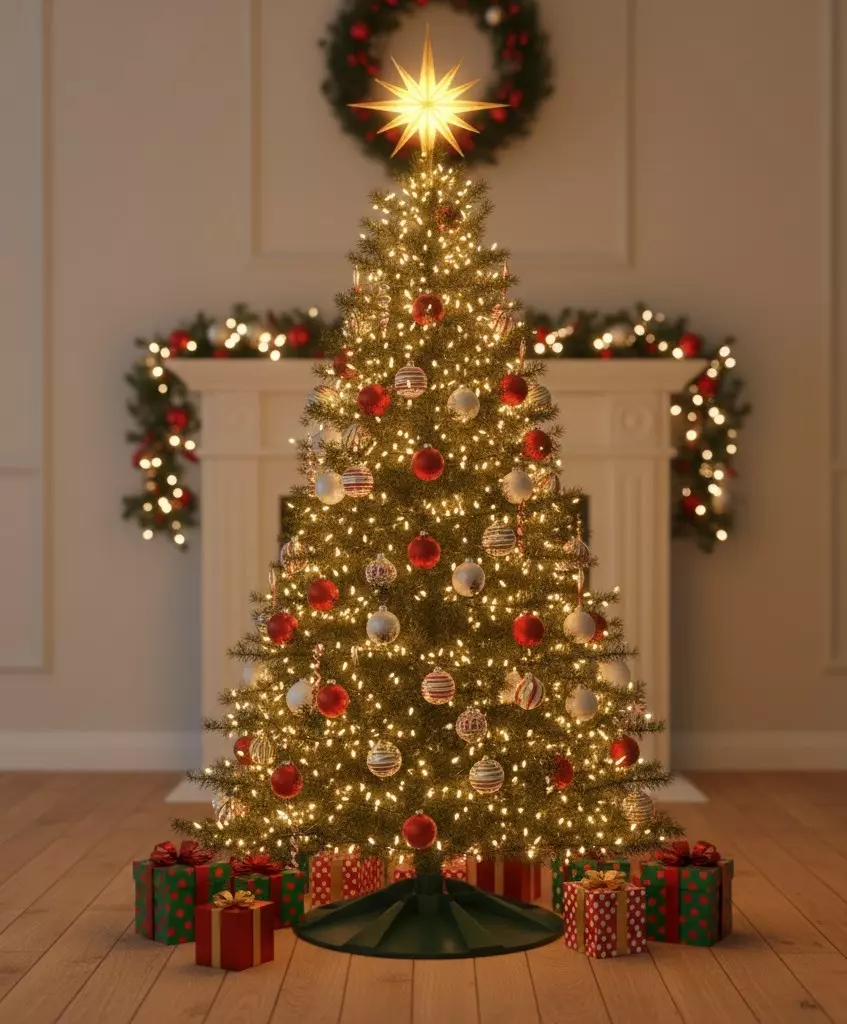 Festive Christmas Tree 3D model_0