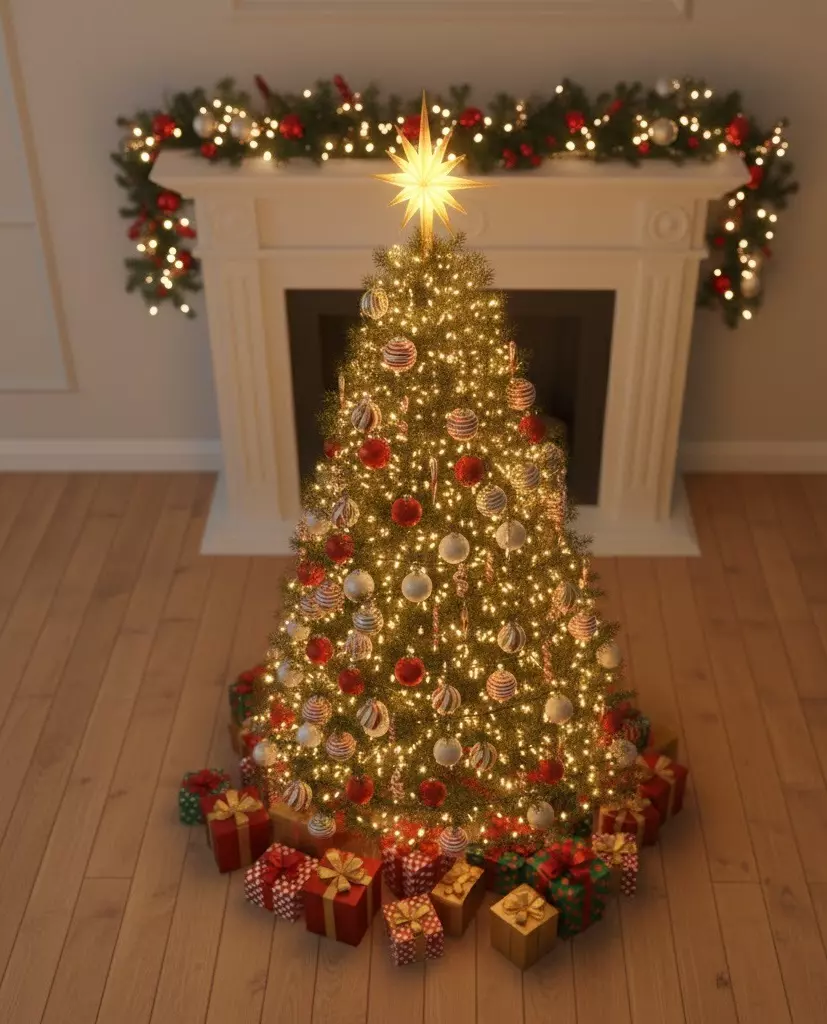 Festive Christmas Tree 3D model_3