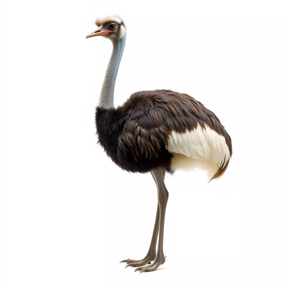 Elegant Ostrich Brown model pack Low-poly 3D model_2