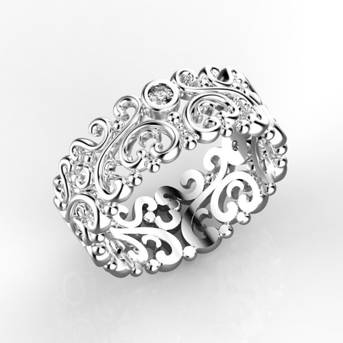 Patterned ring 3D print model