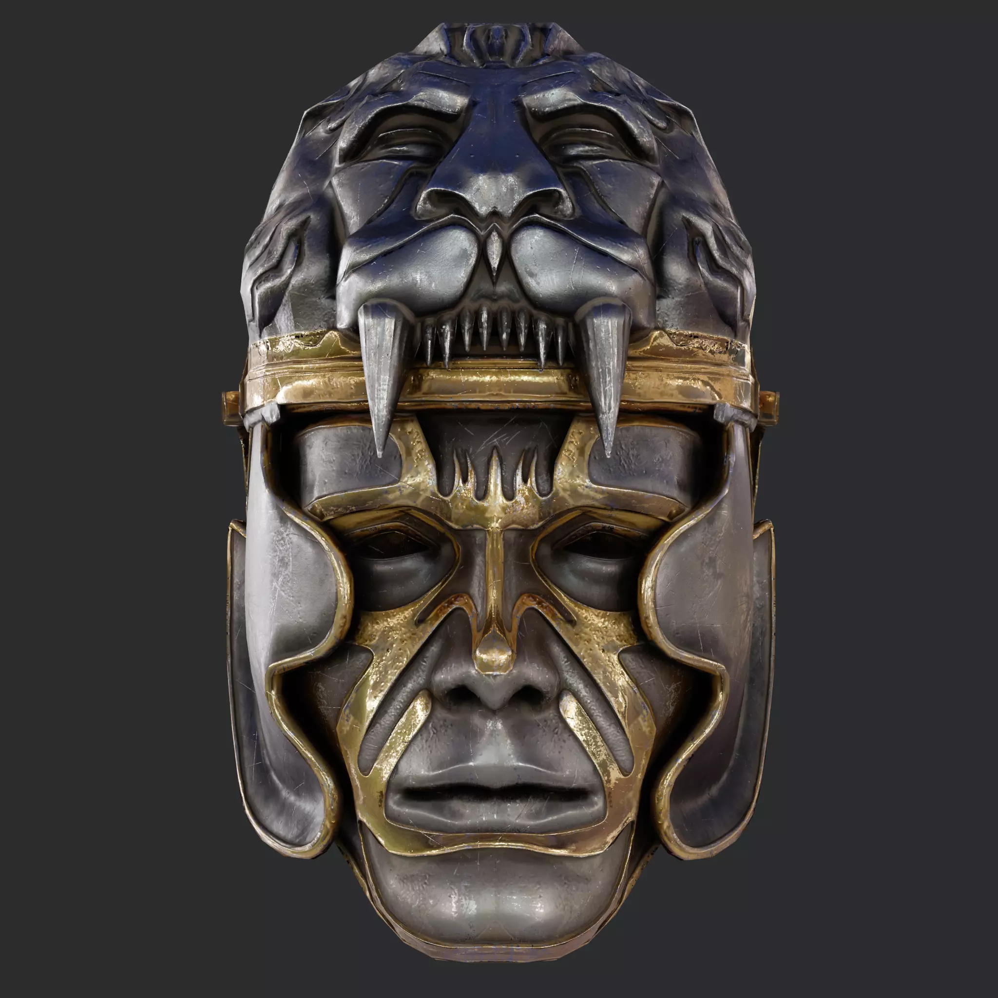 Medieval Fantasy Helm Low Poly PBR Low-poly 3D model_8