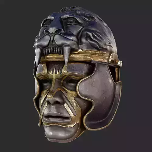 Medieval Fantasy Helm Low Poly PBR Low-poly 3D model