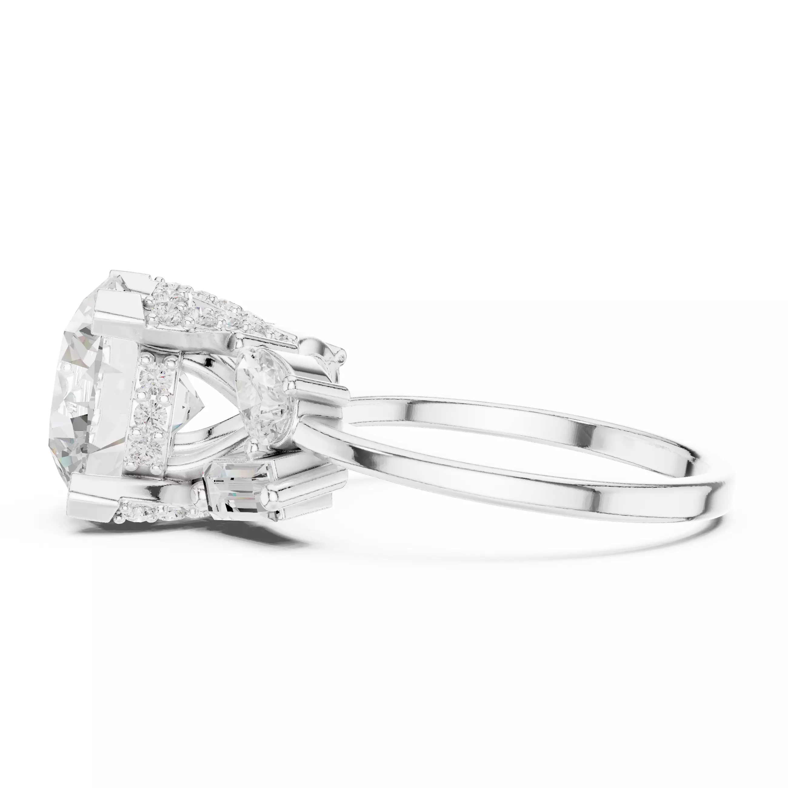 Prime Solitaire Ring 3dm stl renders animation videos details 3D print model_8