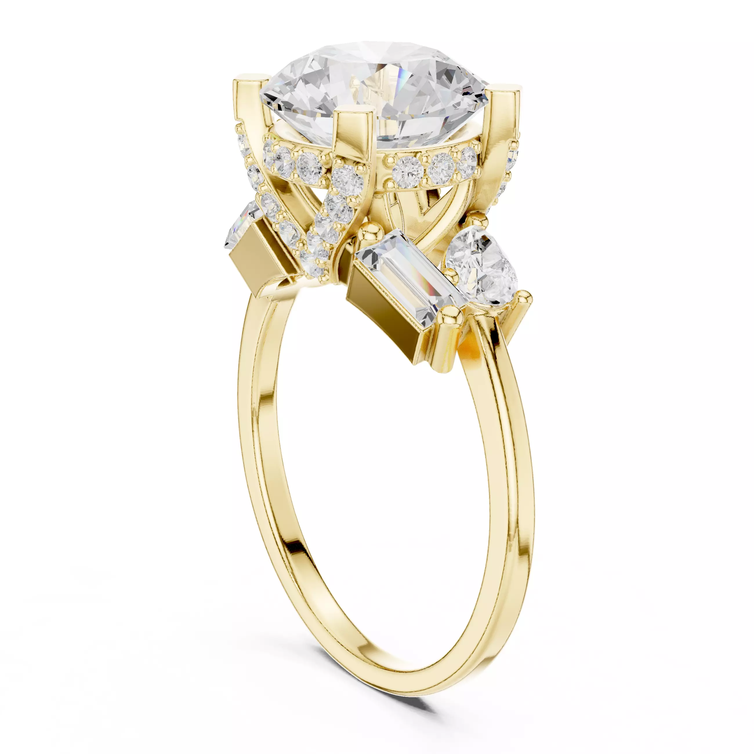 Prime Solitaire Ring 3dm stl renders animation videos details 3D print model_10