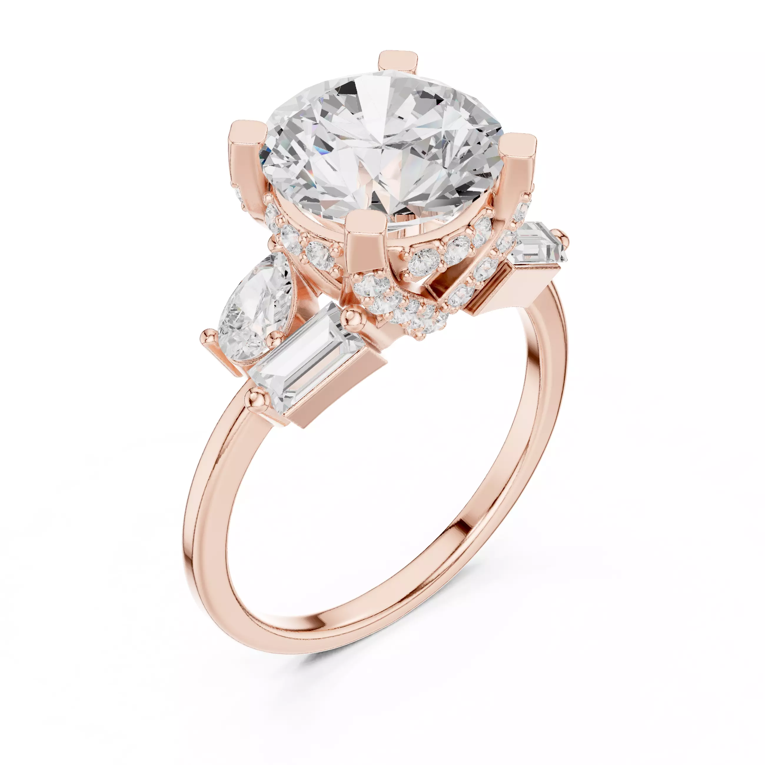 Prime Solitaire Ring 3dm stl renders animation videos details 3D print model_4