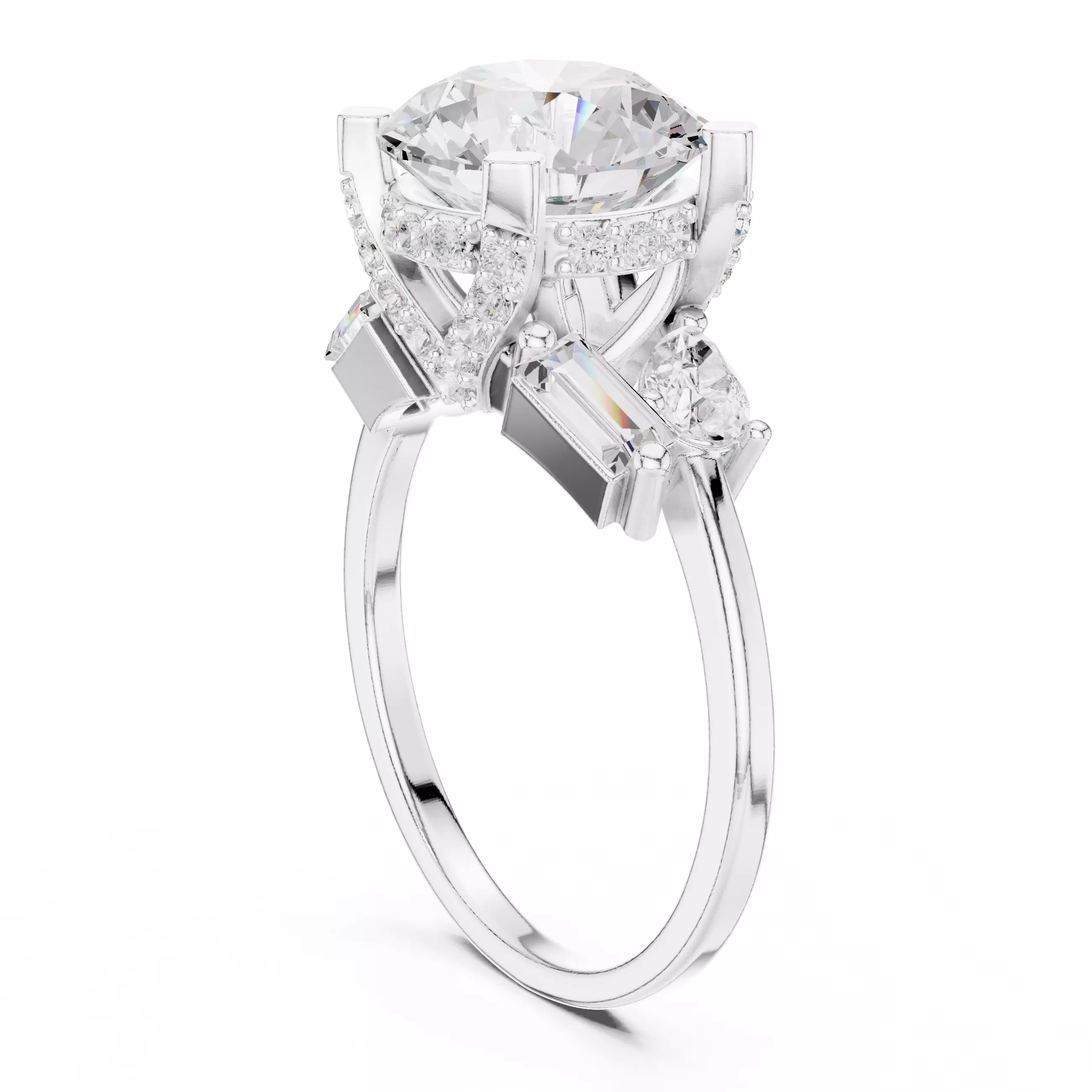 Prime Solitaire Ring 3dm stl renders animation videos details 3D print model_6