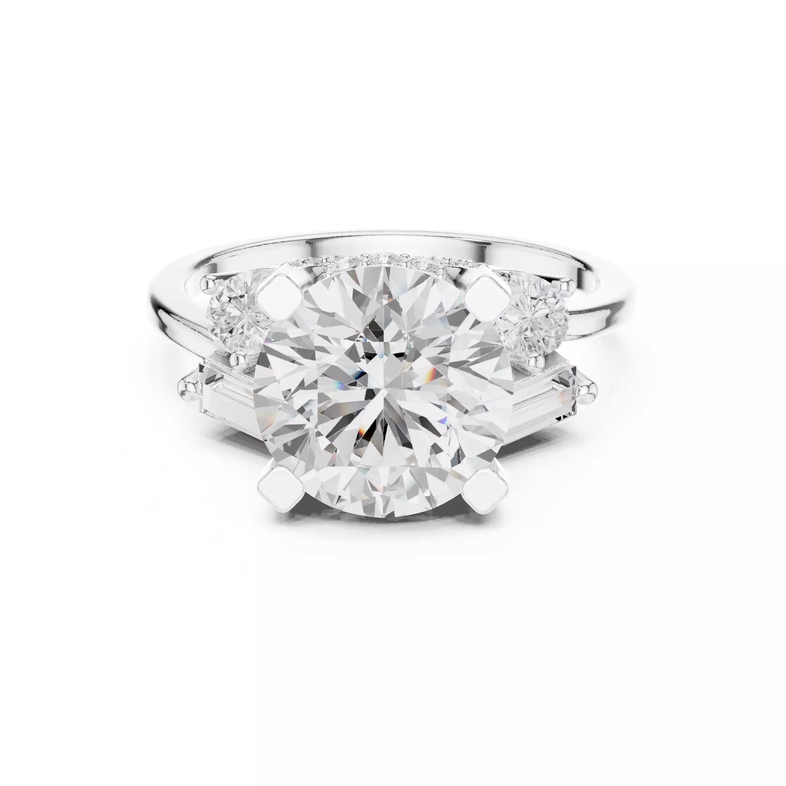 Prime Solitaire Ring 3dm stl renders animation videos details 3D print model_9