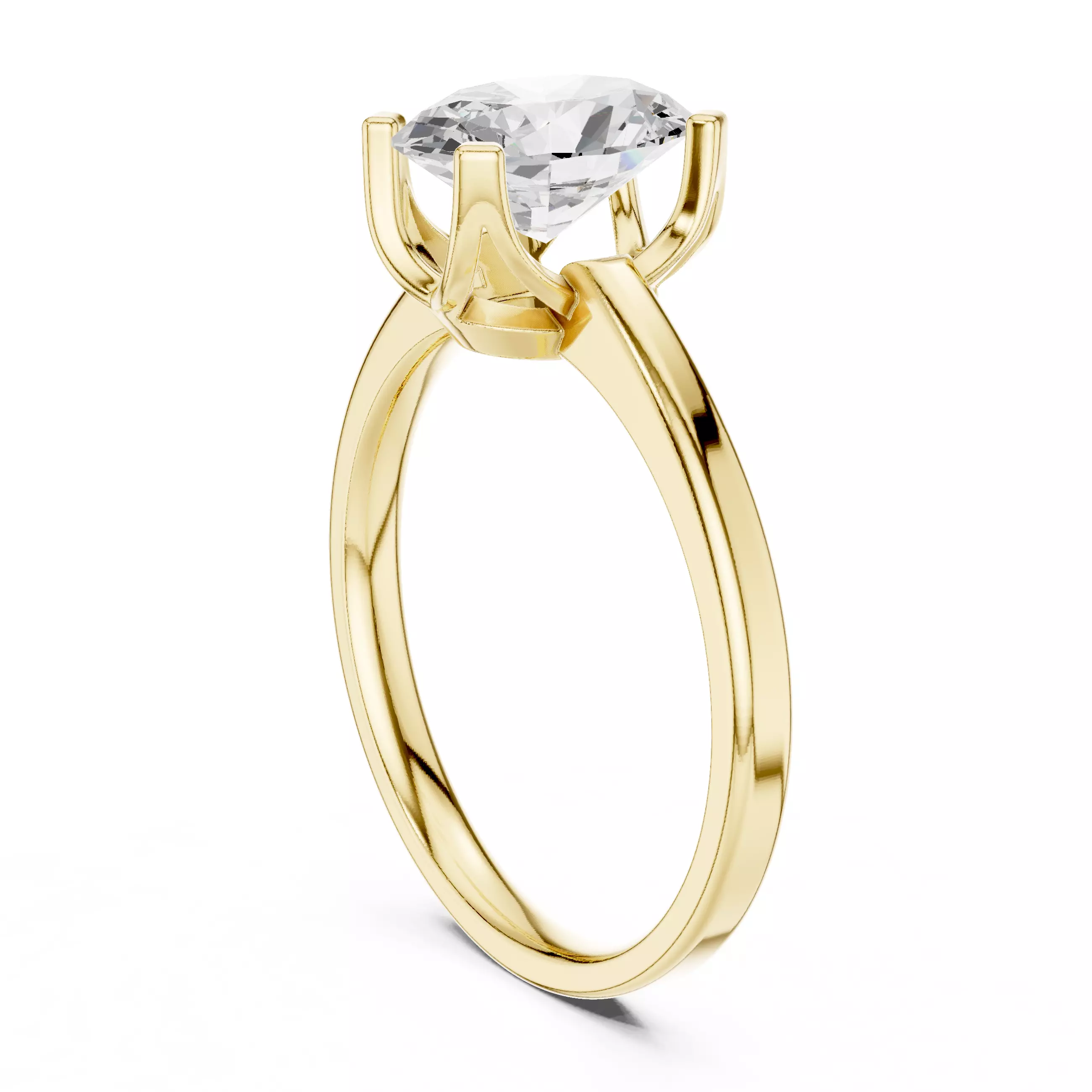 Oval Solitaire Ring 3dm stl renders animation videos 3D print model_10