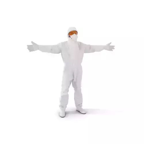 Silver Protective Suit model pack Low-poly 3D model