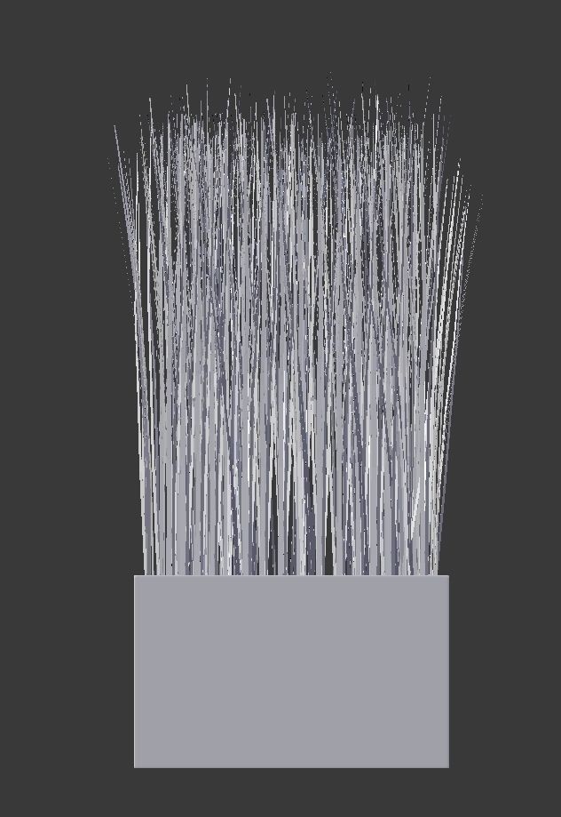 Grass in a Vase 3D model_3