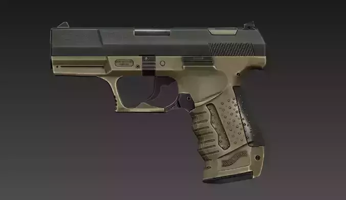 Walther P99 - Game mesh Low-poly 3D model