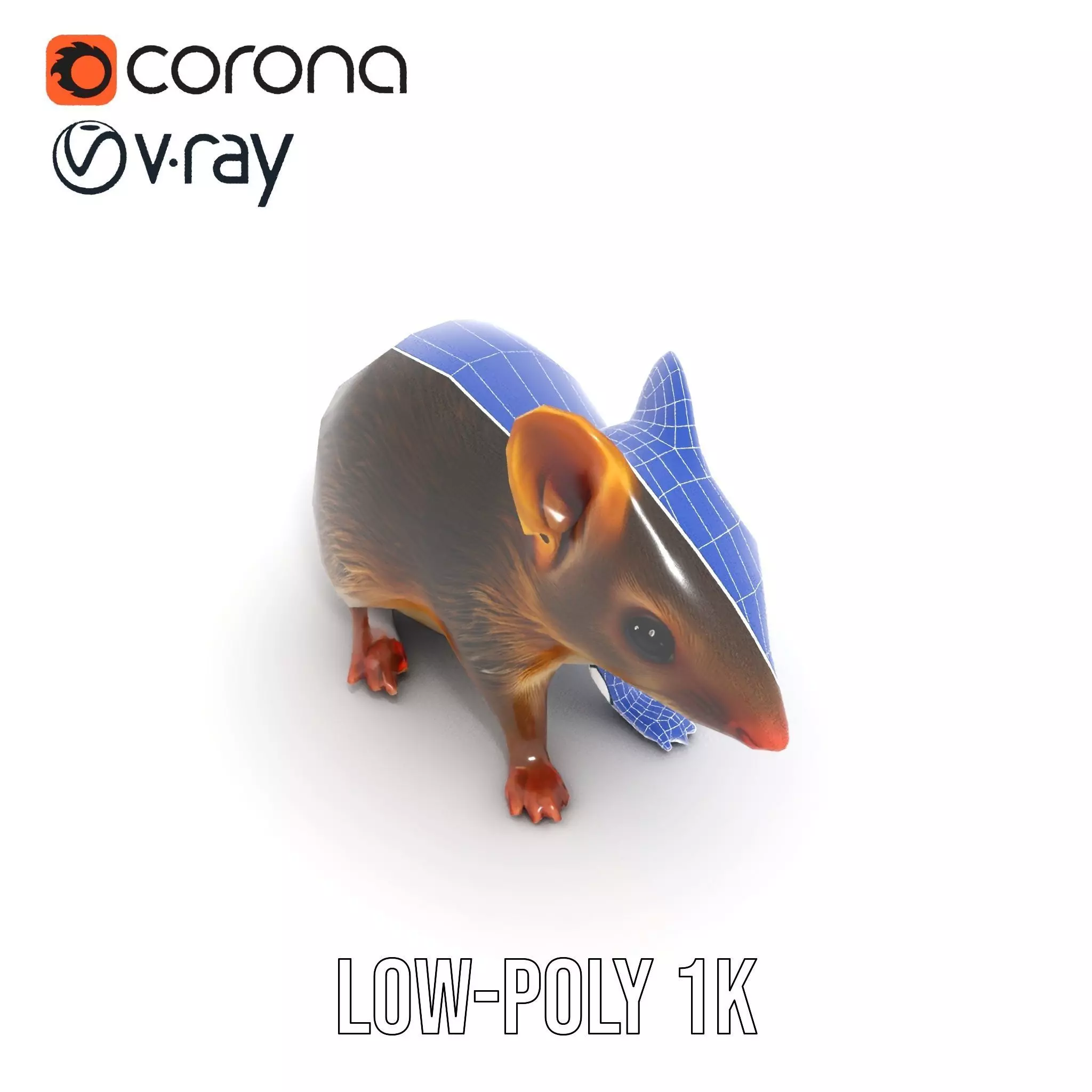 Desert Jerboa model pack Low-poly 3D model_16