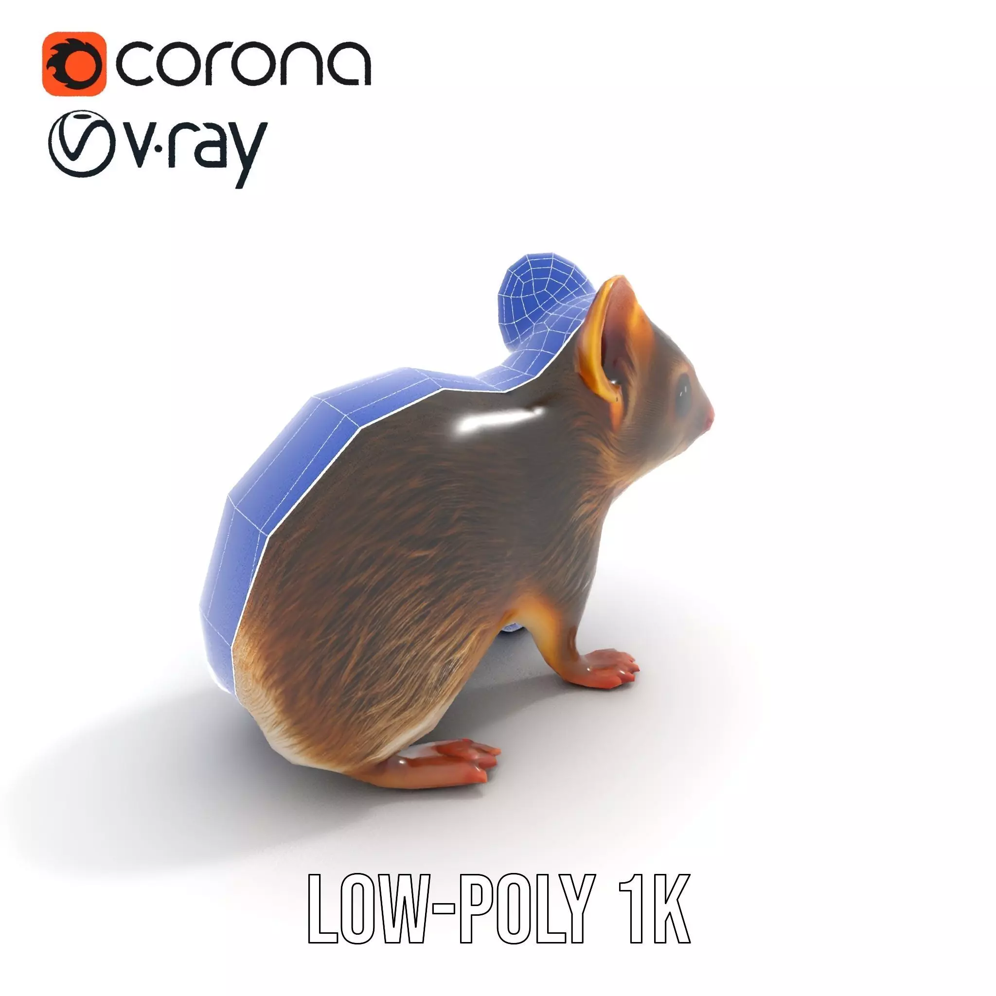 Desert Jerboa model pack Low-poly 3D model_22