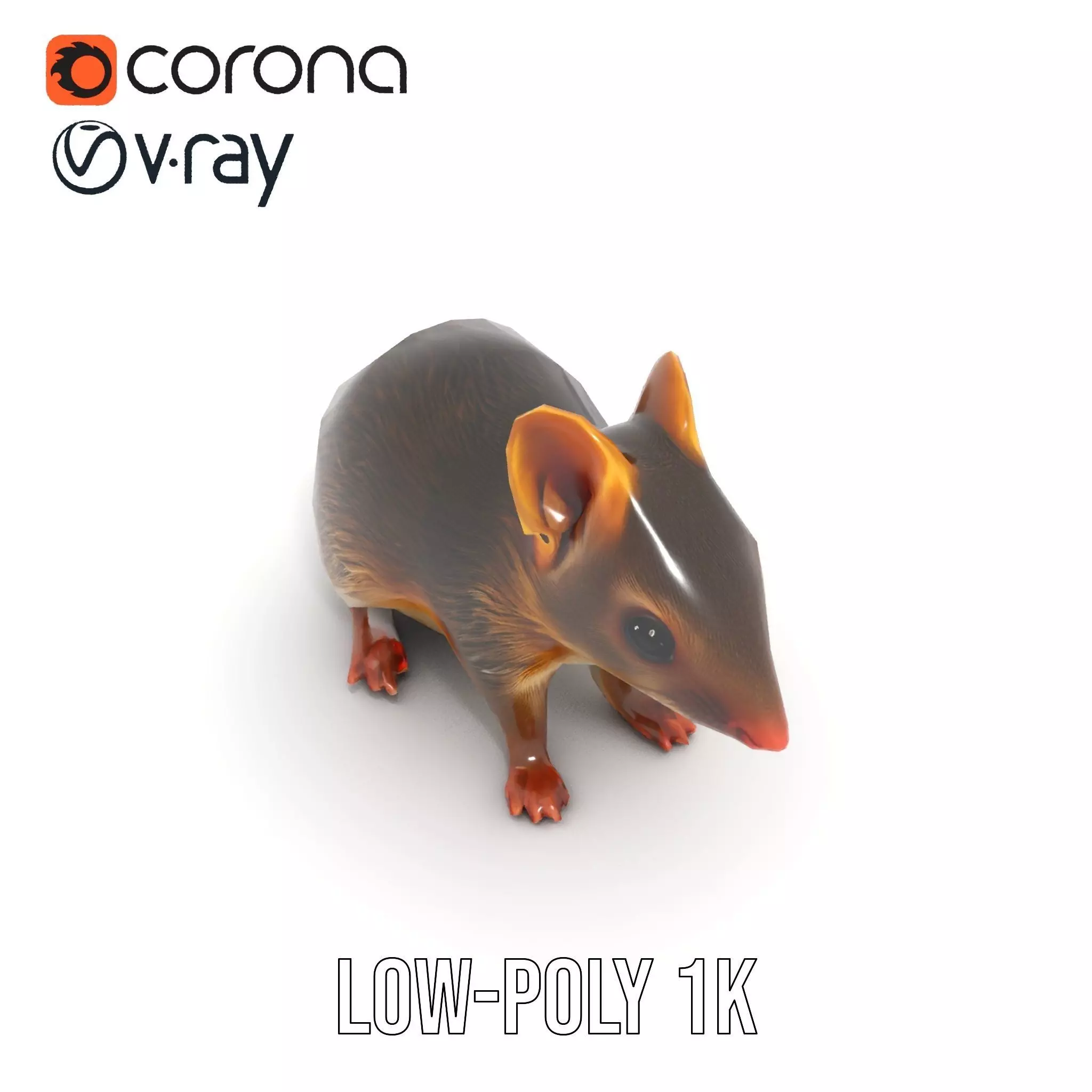 Desert Jerboa model pack Low-poly 3D model_9