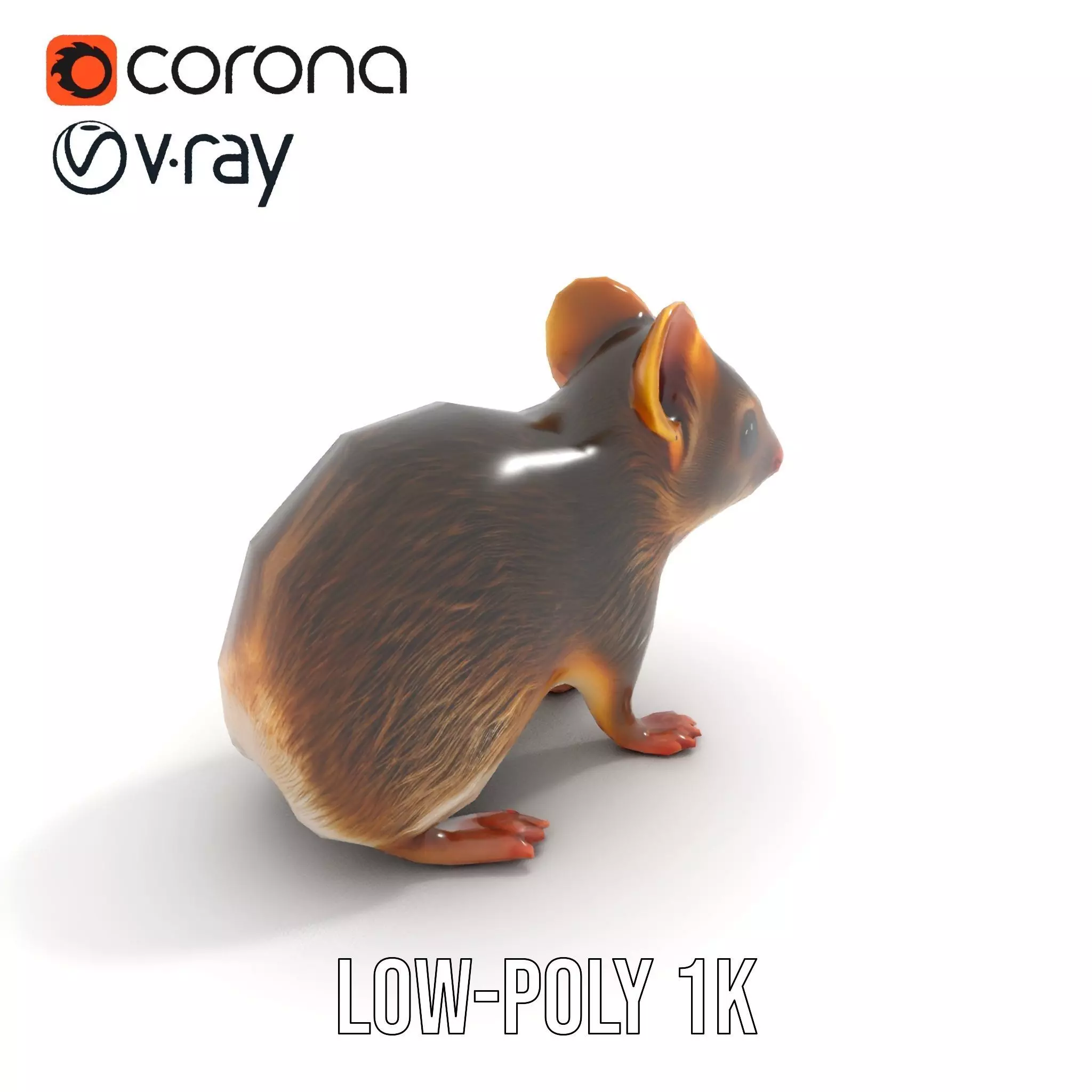 Desert Jerboa model pack Low-poly 3D model_7