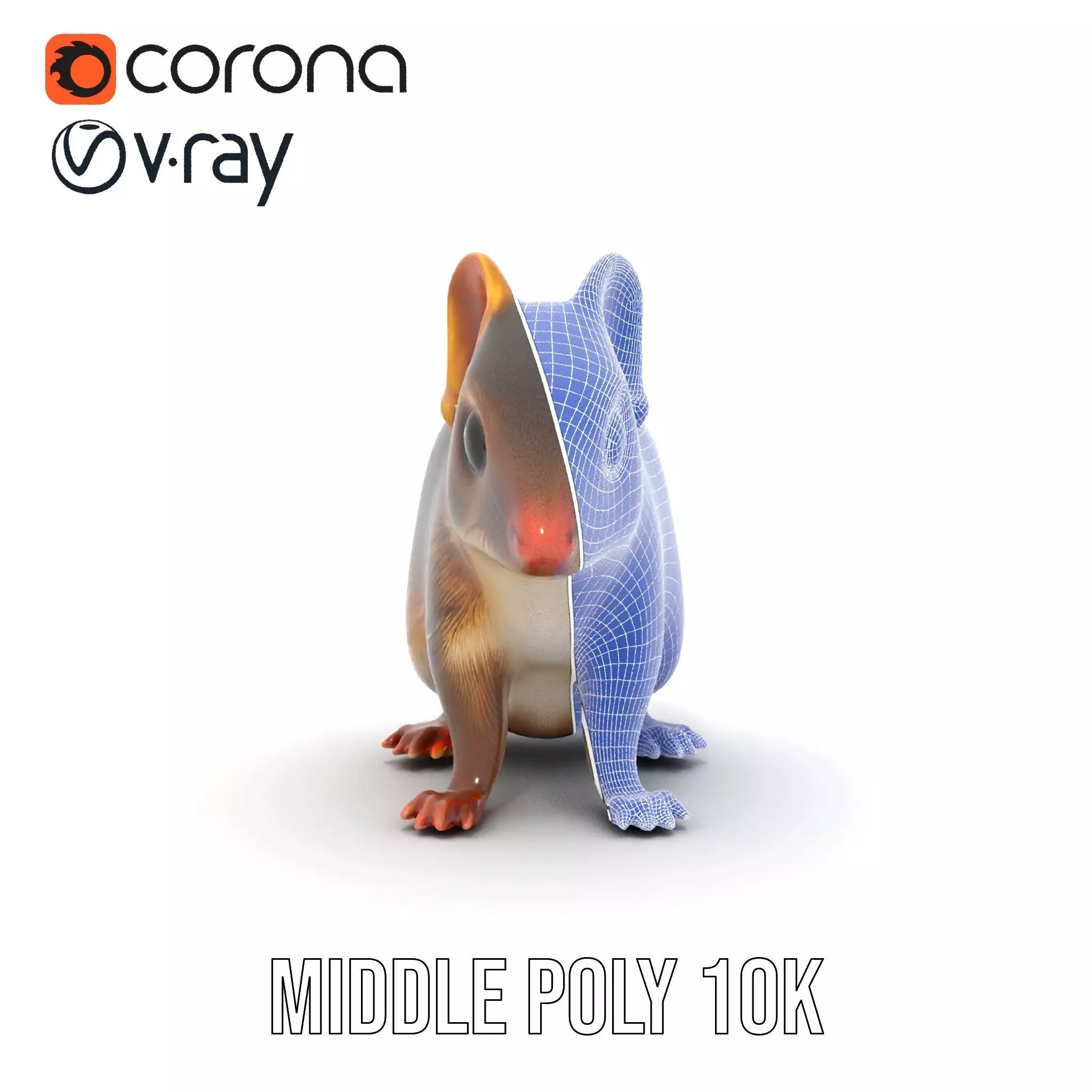 Desert Jerboa model pack Low-poly 3D model_29