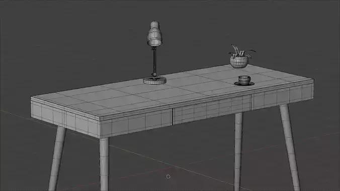 Office Desk 3D model 5