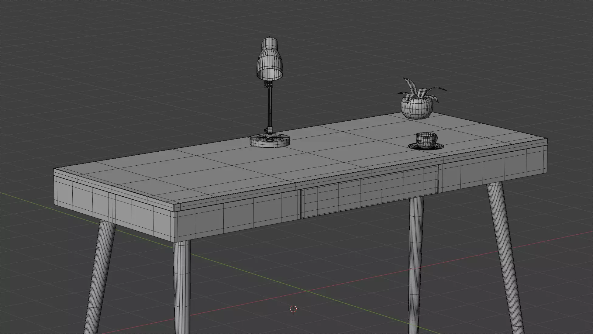 Office Desk 3D model_4