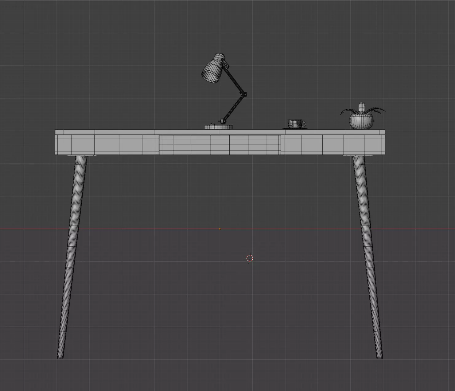 Office Desk 3D model_9