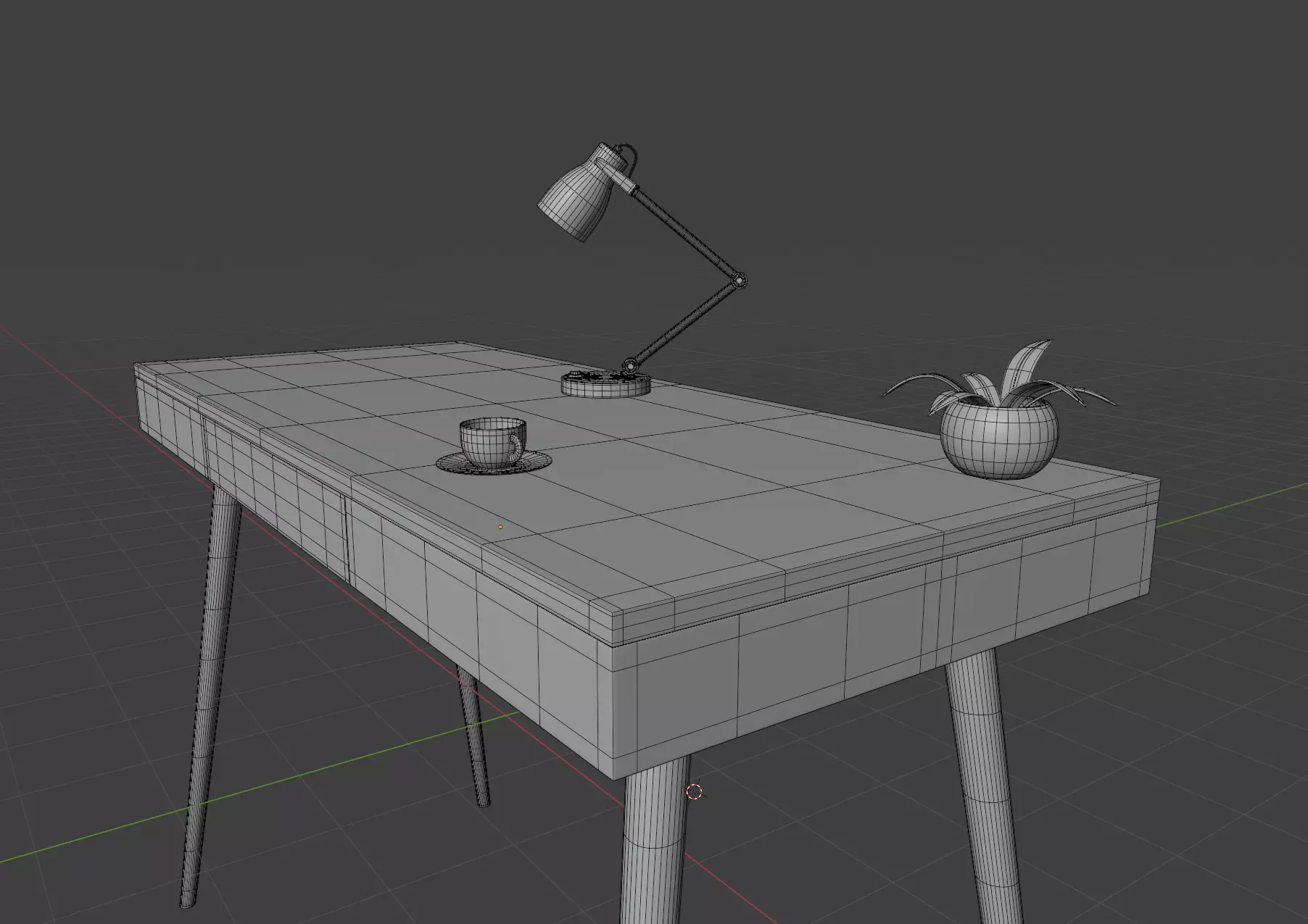 Office Desk 3D model_5