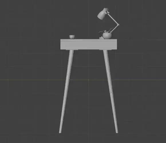 Office Desk 3D model 7