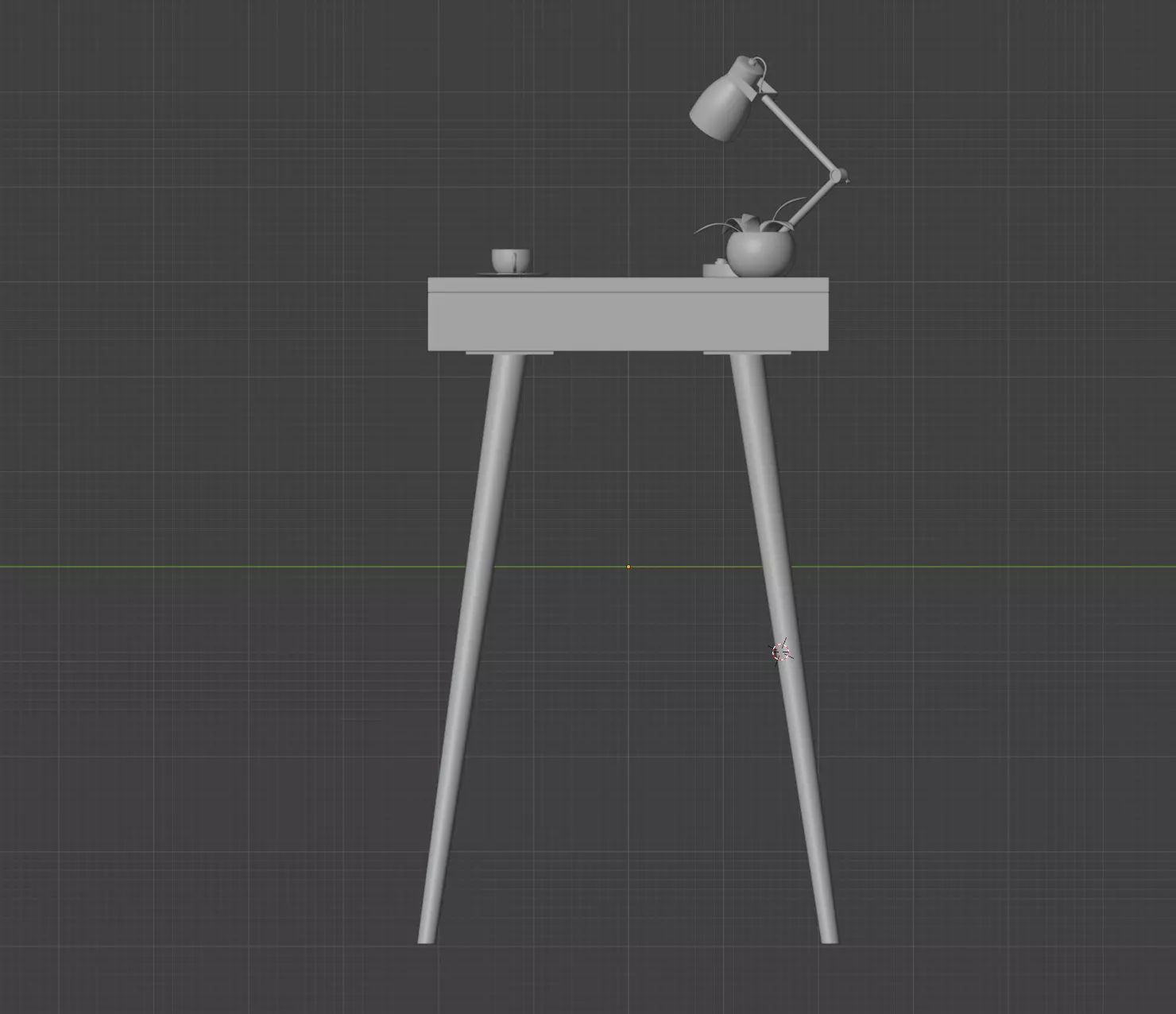 Office Desk 3D model_6