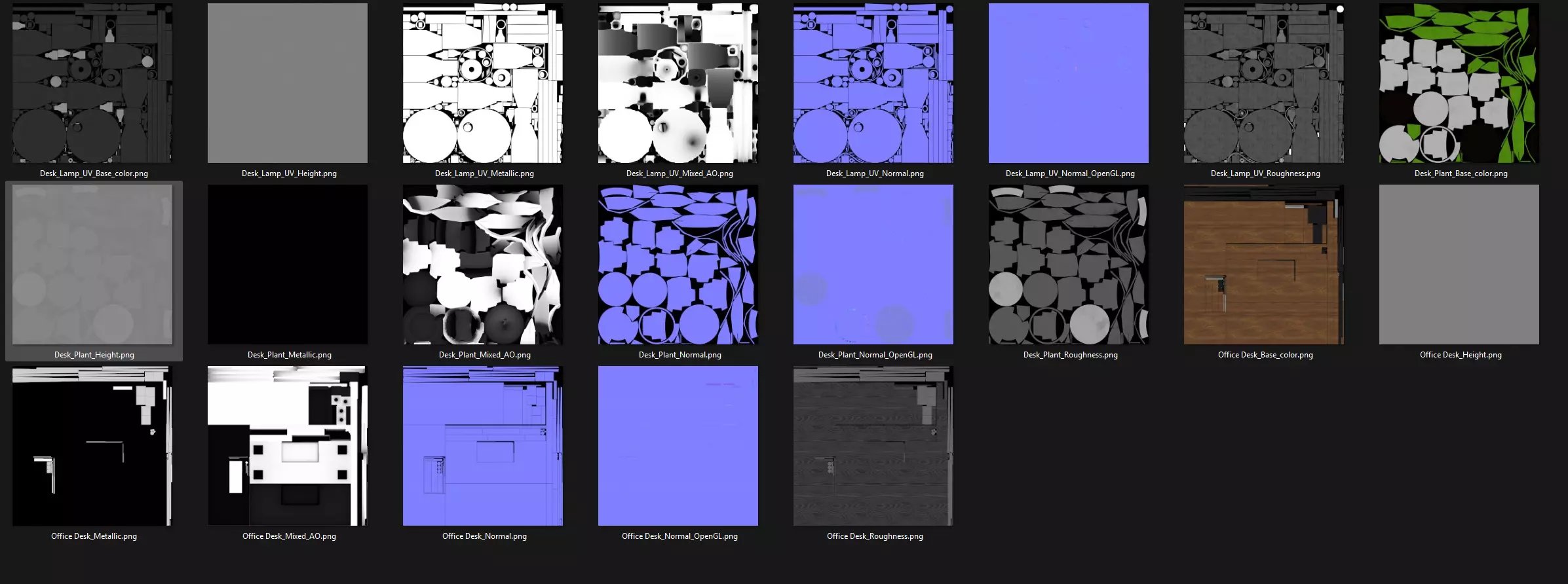 Office Desk 3D model_12