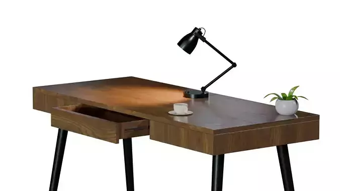 Office Desk 3D model 3
