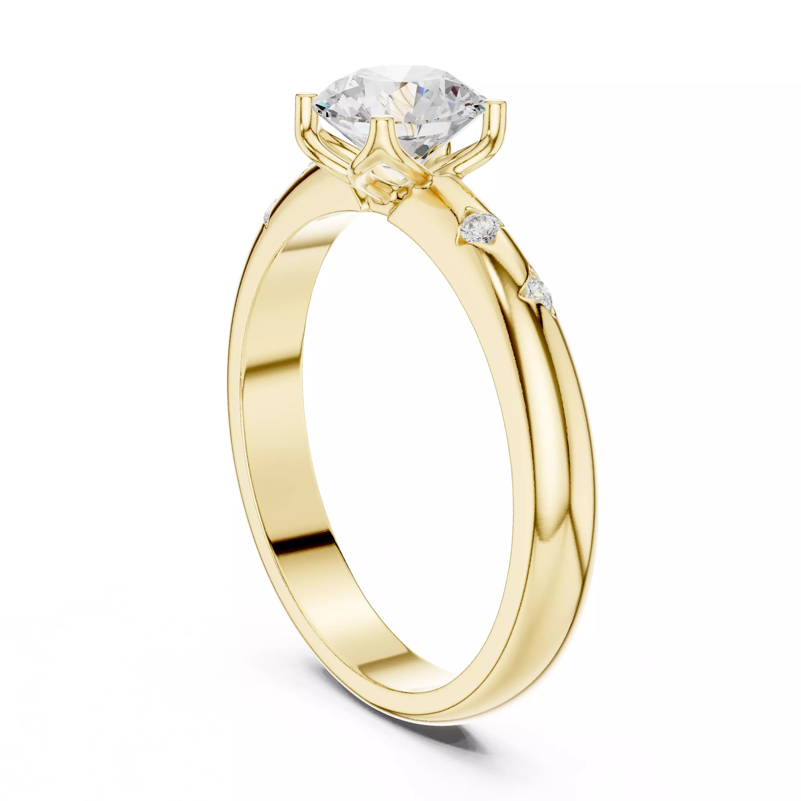 Solitaire Ring 3dm stl renders animation videos details 3D print model_10