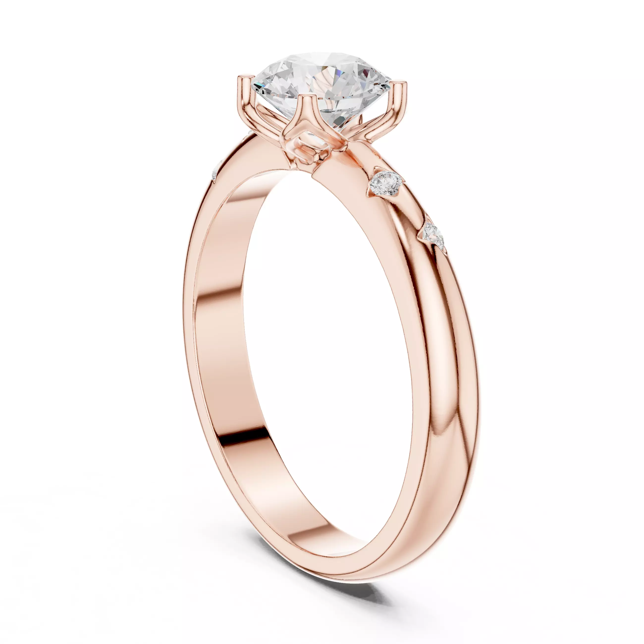 Solitaire Ring 3dm stl renders animation videos details 3D print model_3
