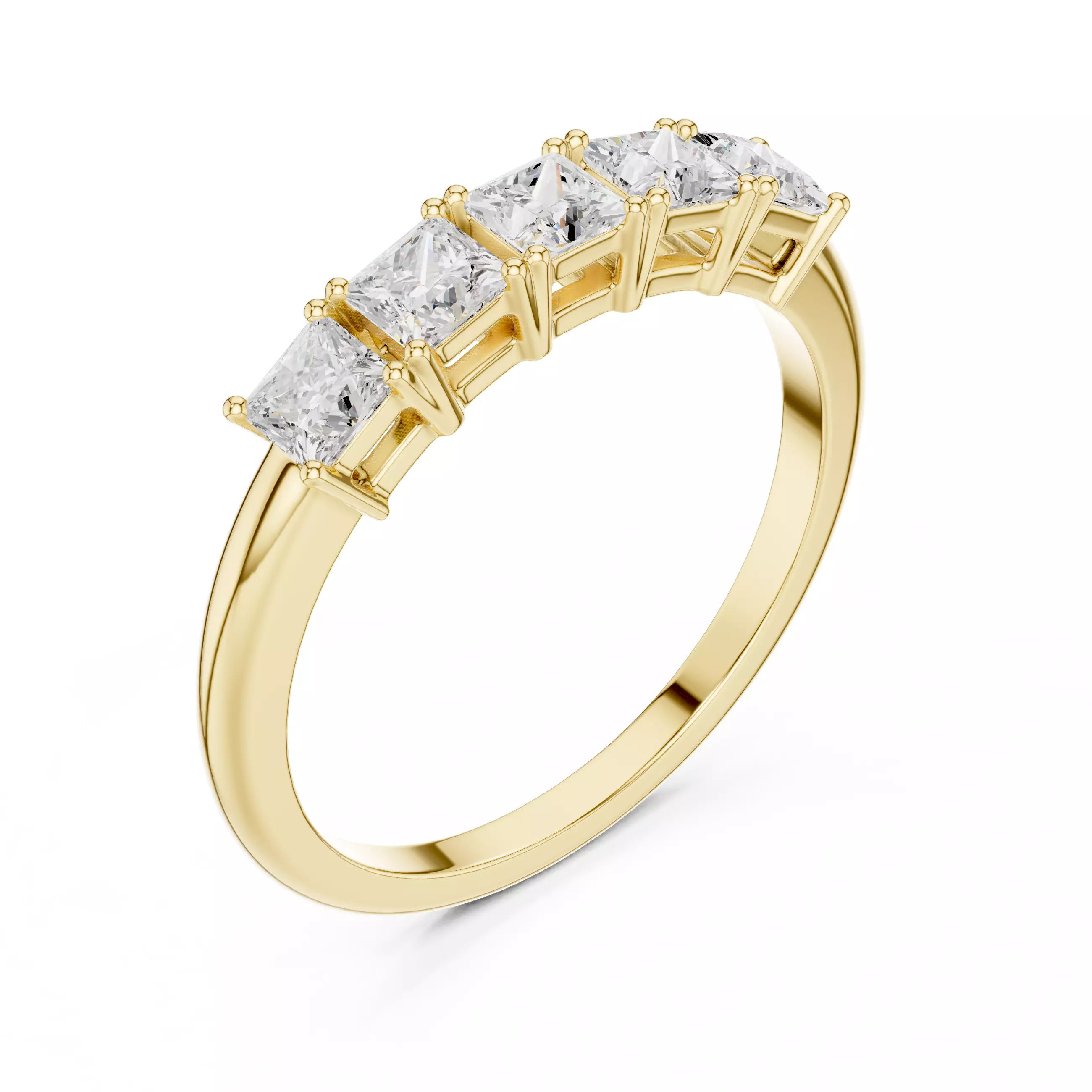 5 Princess Band Ring 3dm stl renders animation videos 3D print model_11