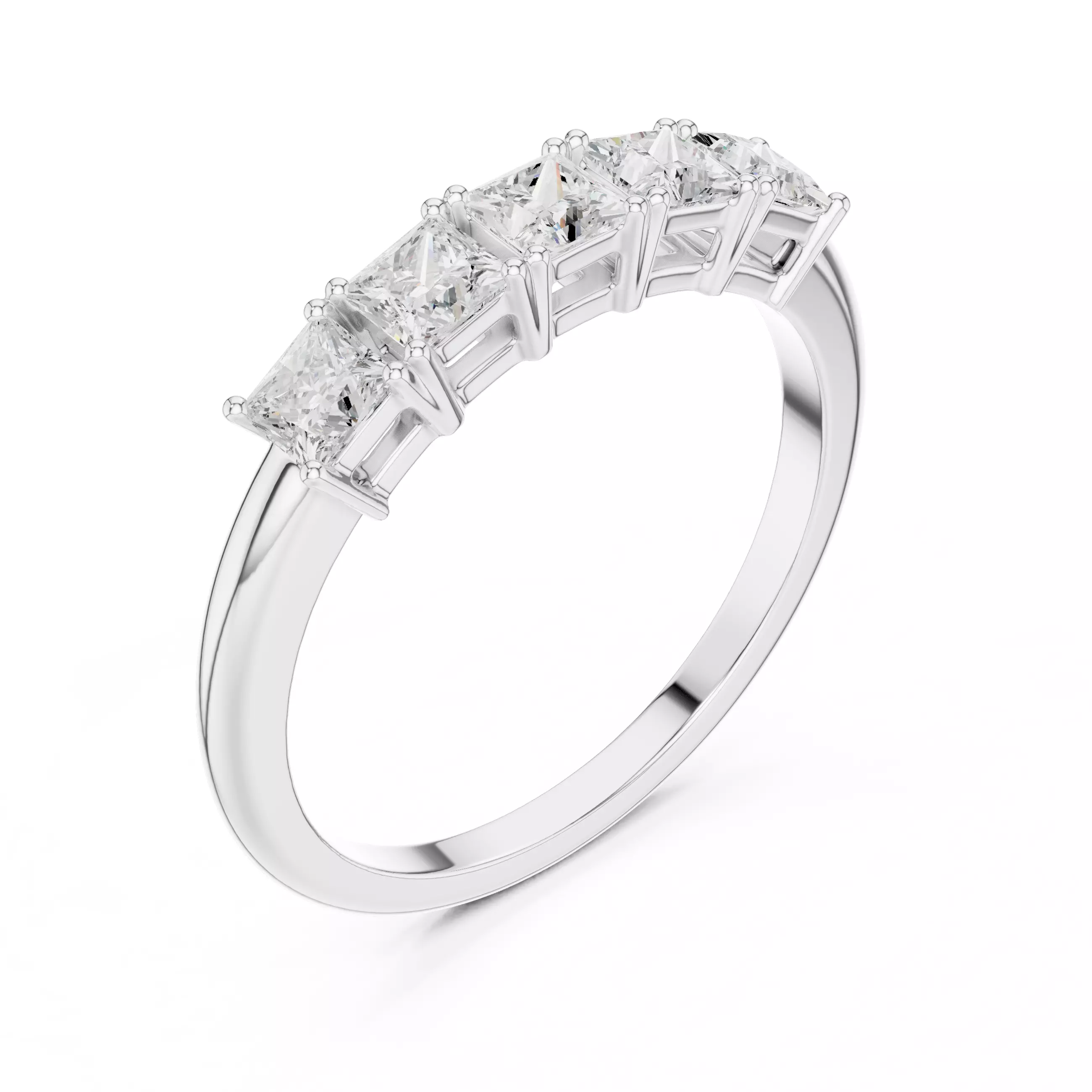 5 Princess Band Ring 3dm stl renders animation videos 3D print model_7