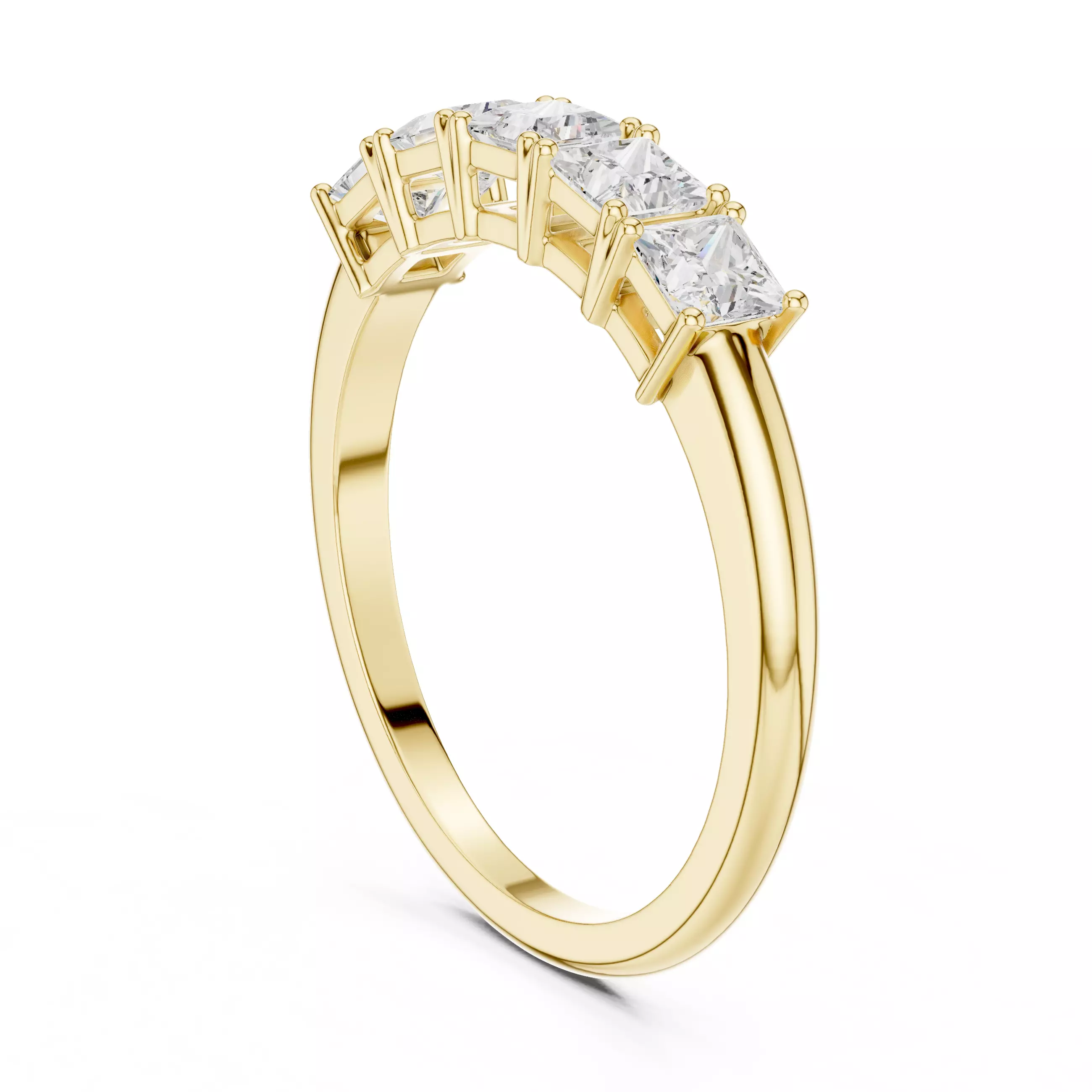 5 Princess Band Ring 3dm stl renders animation videos 3D print model_10