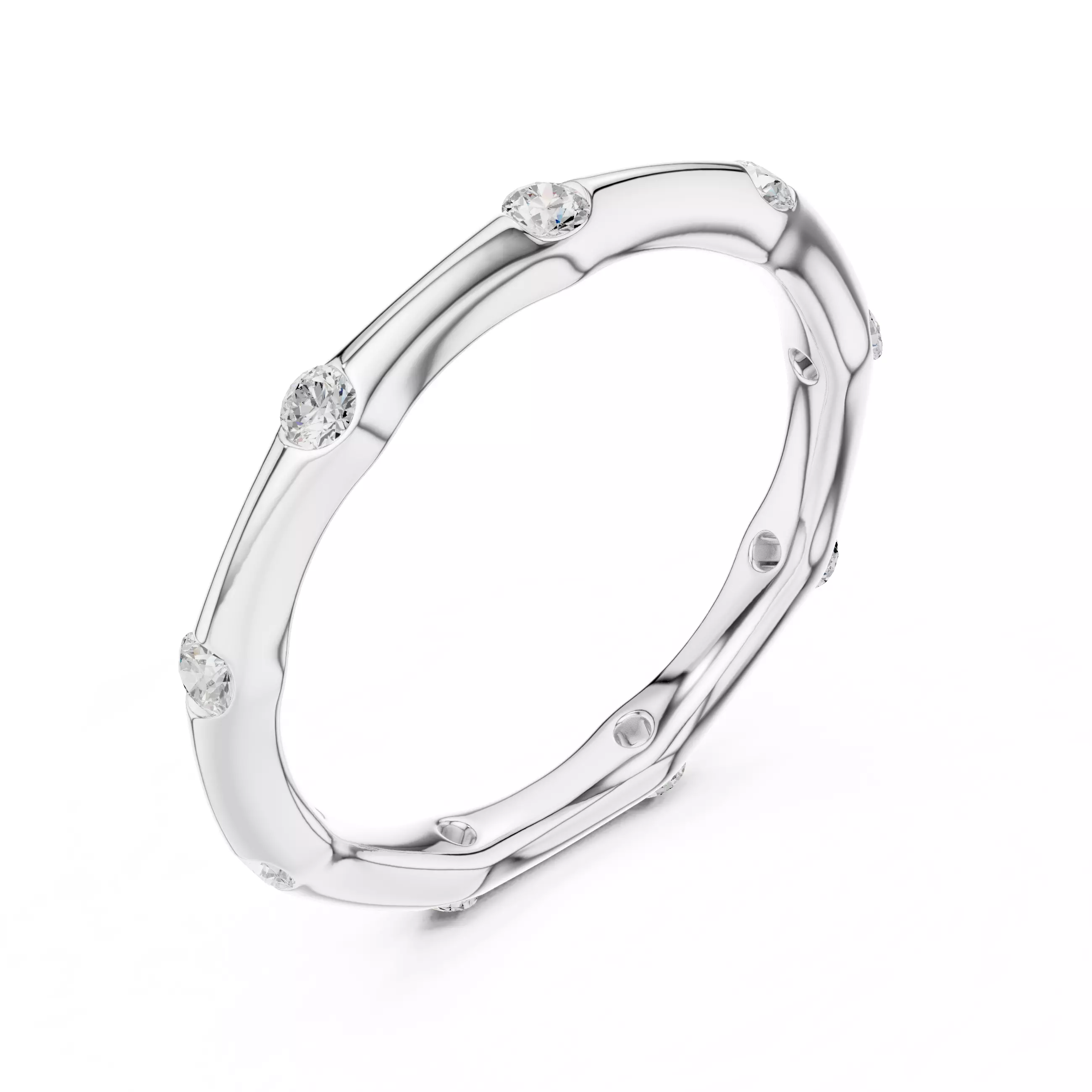 Eternity Band Ring 3dm stl renders animation videos details 3D print model_7