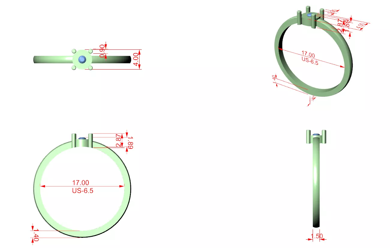 Mono Light Weight Ring 3dm stl renders animation videos details 3D print model_1