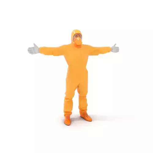 Golden Hazmat Suit model pack Low-poly 3D model