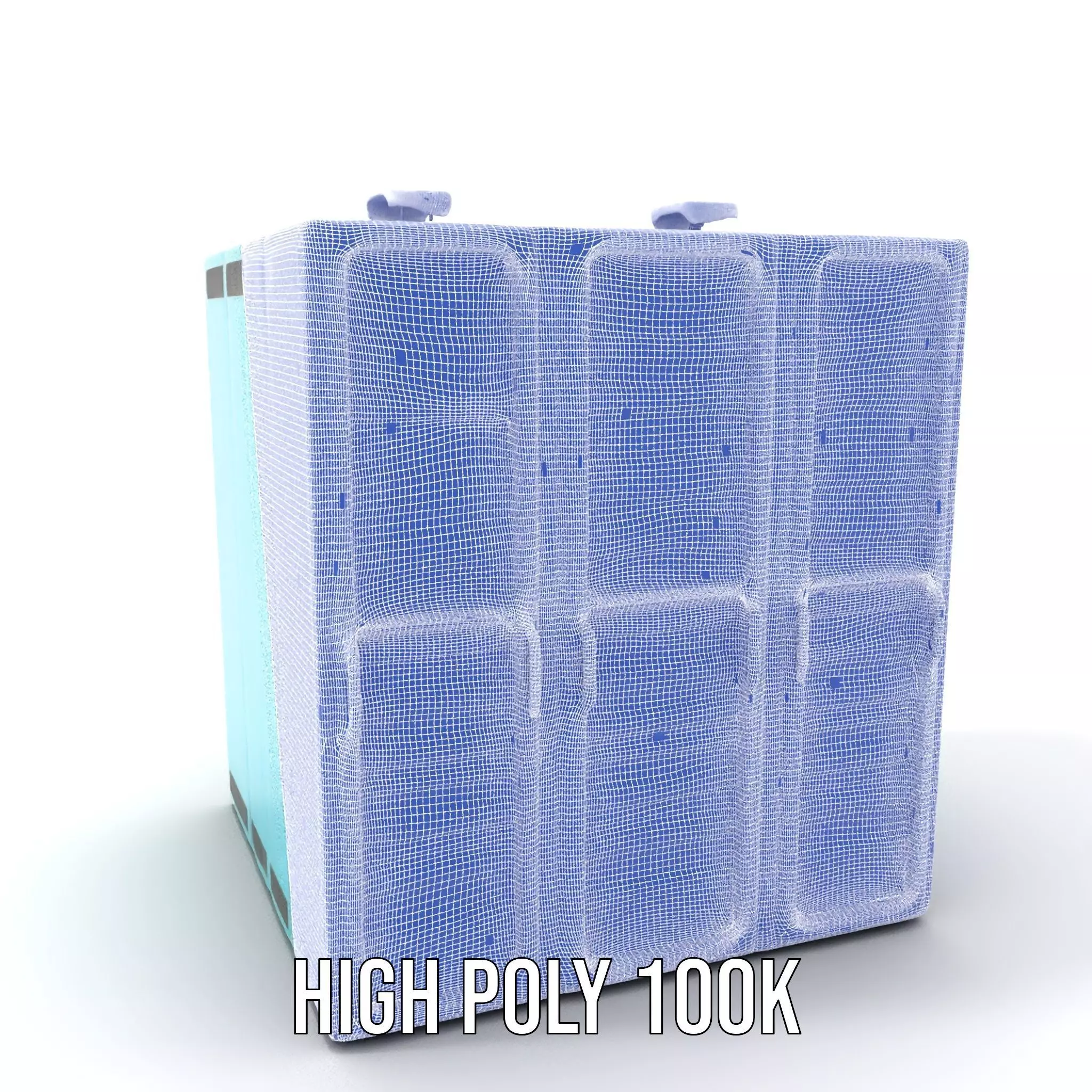 Teal Data Server model pack Low-poly 3D model_4