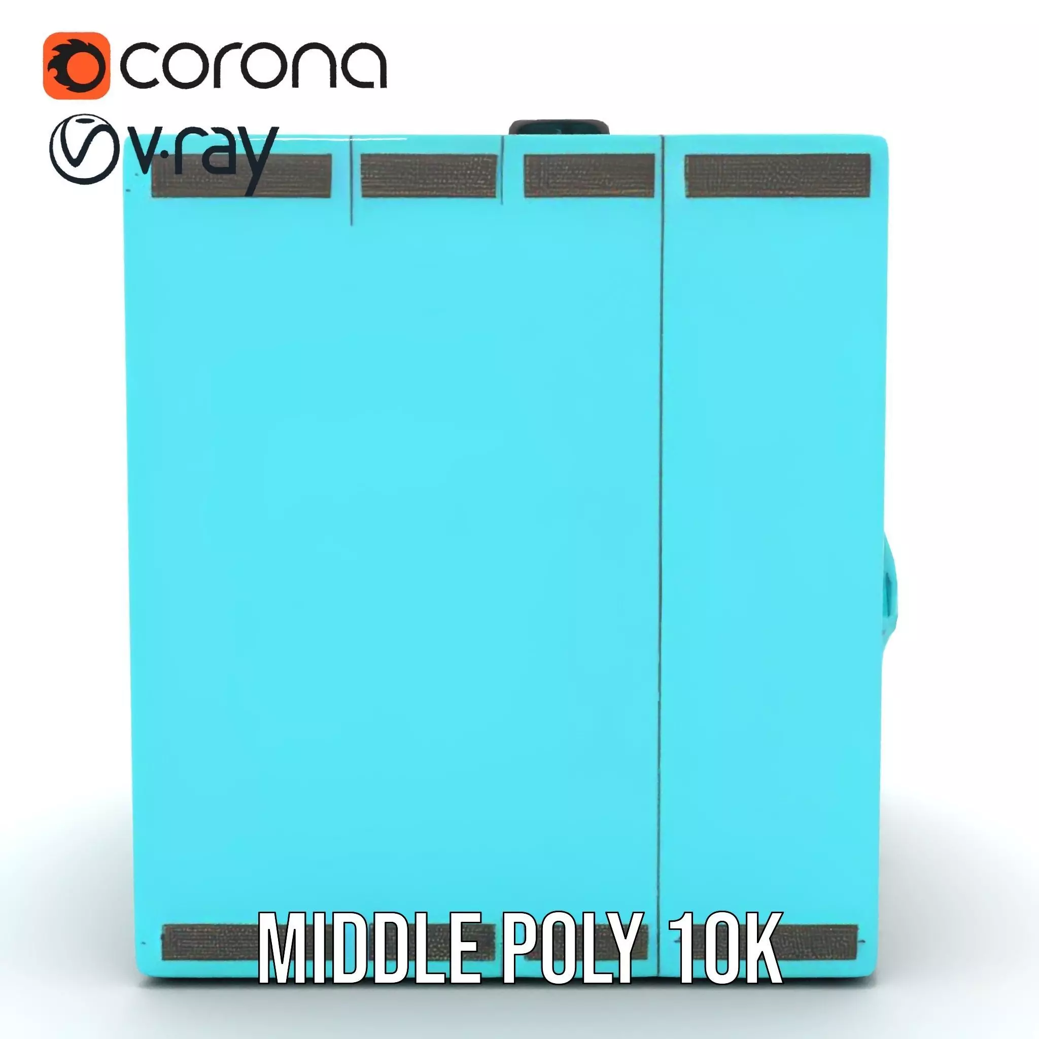 Teal Data Server model pack Low-poly 3D model_24