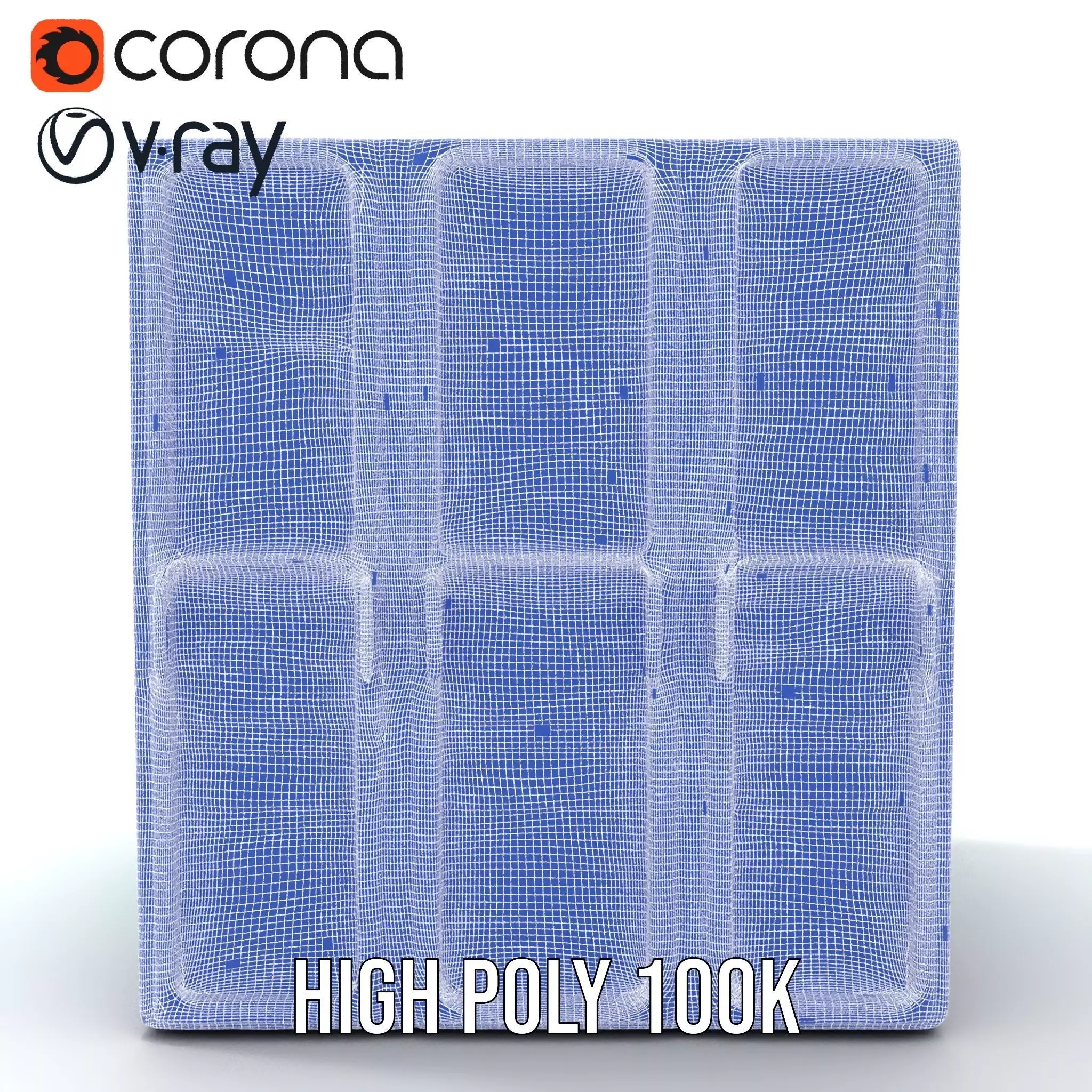 Teal Data Server model pack Low-poly 3D model_26