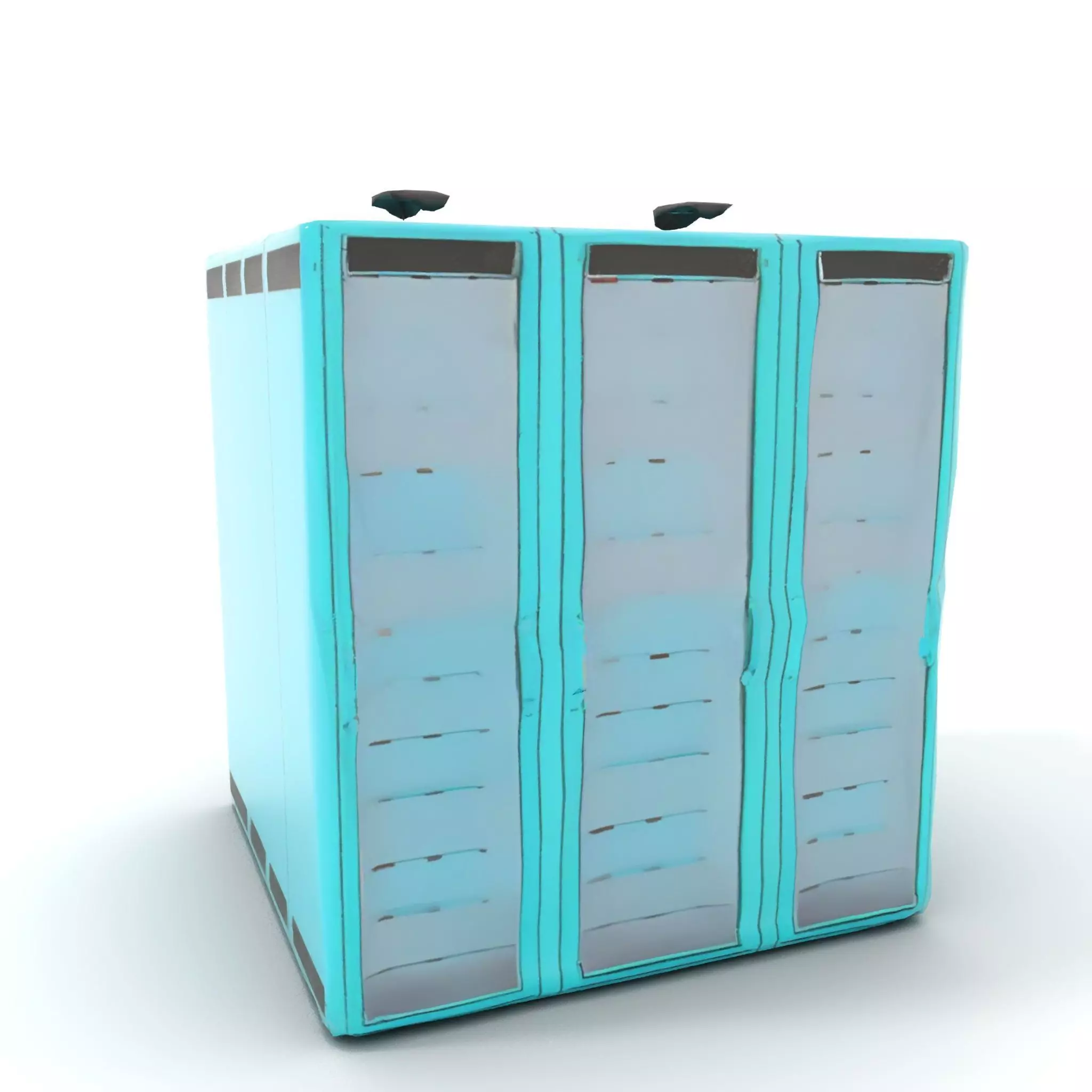 Teal Data Server model pack Low-poly 3D model_12