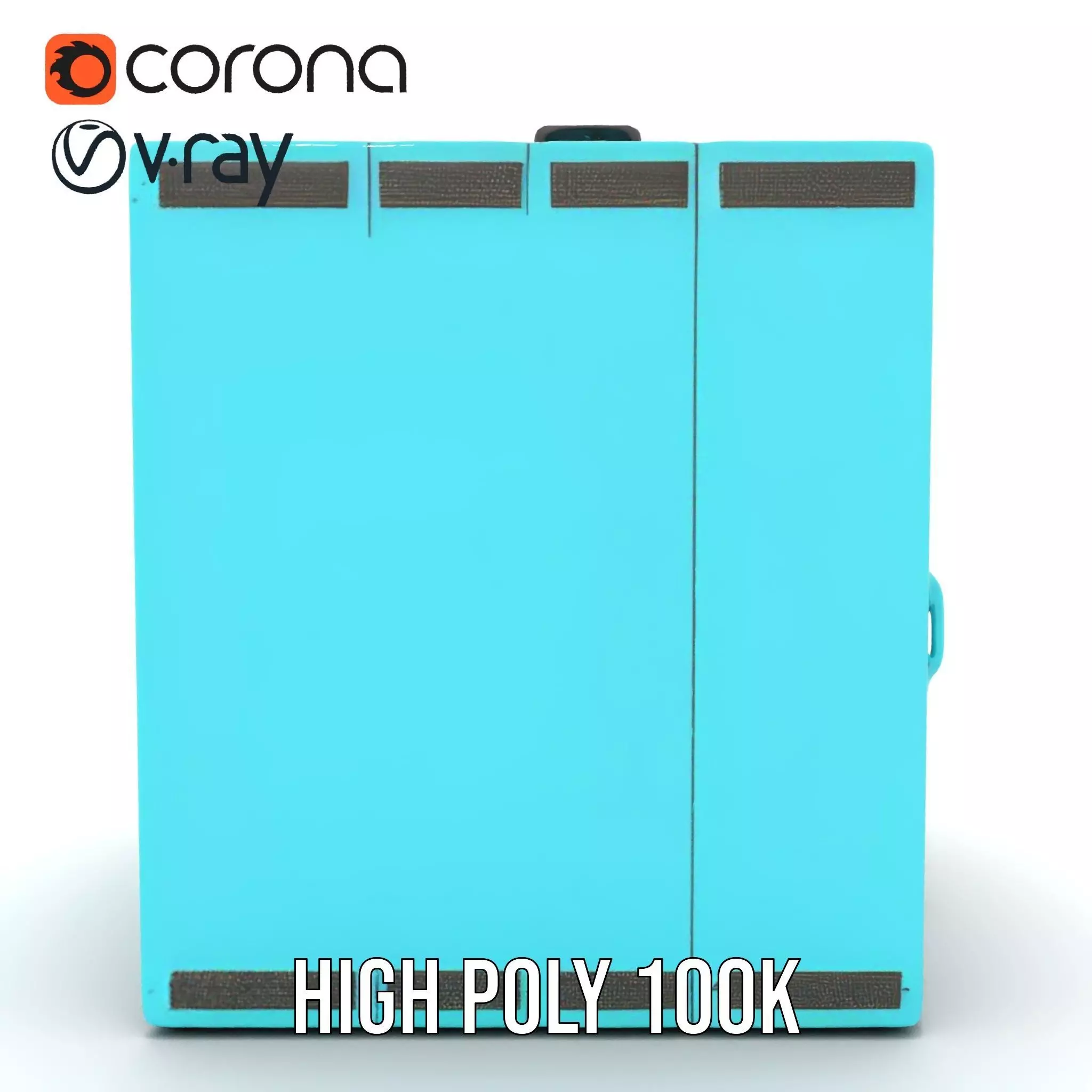 Teal Data Server model pack Low-poly 3D model_31