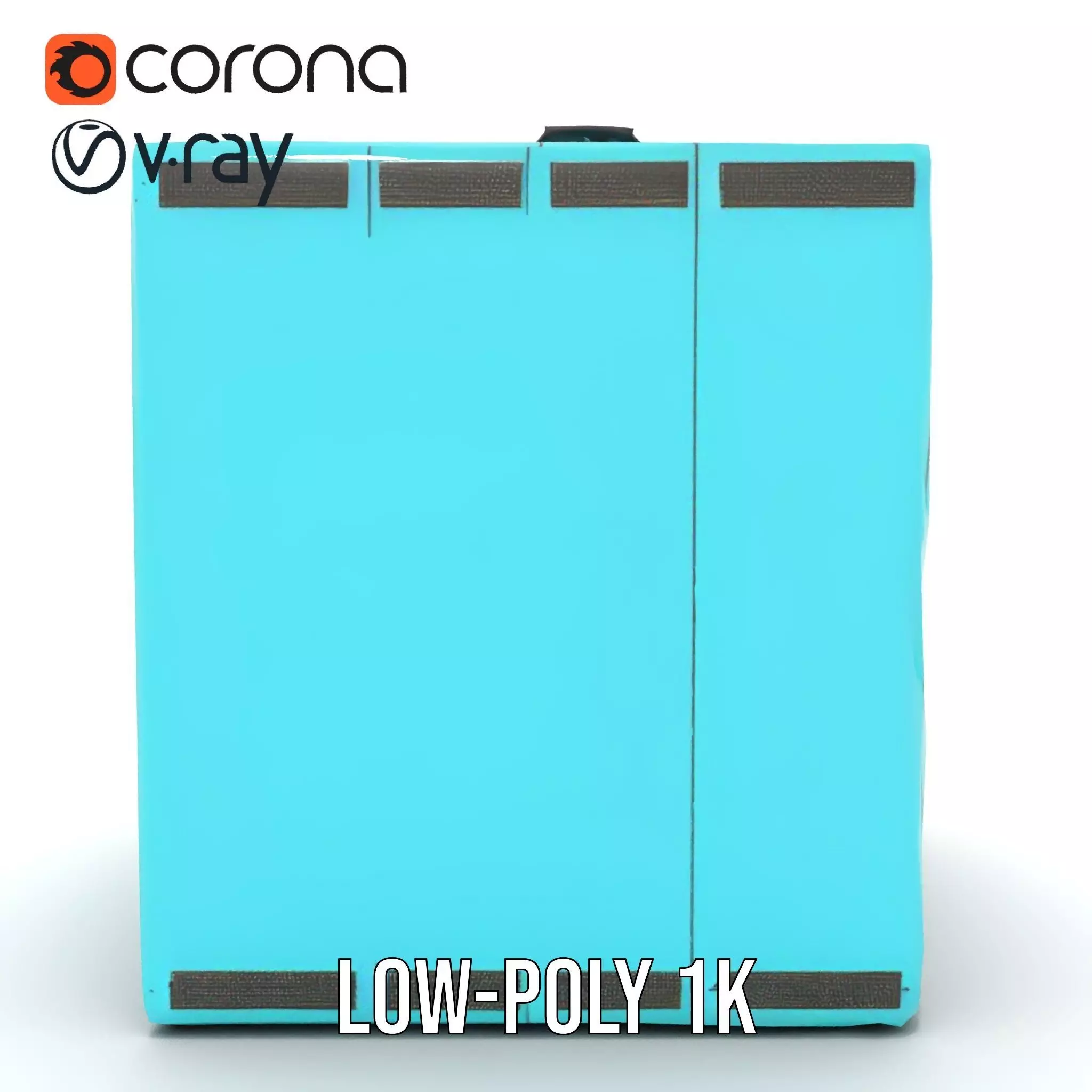 Teal Data Server model pack Low-poly 3D model_7