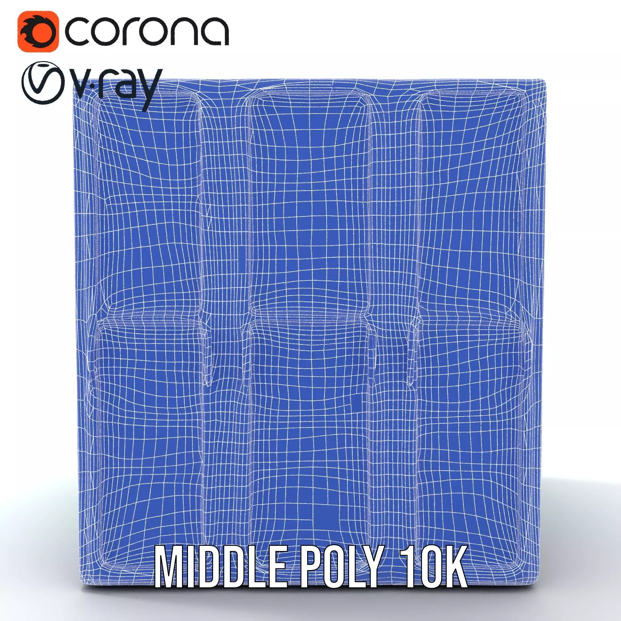 Teal Data Server model pack Low-poly 3D model_19