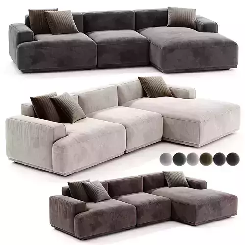 Muuto Connect Soft Modular Sofa 3 Seater