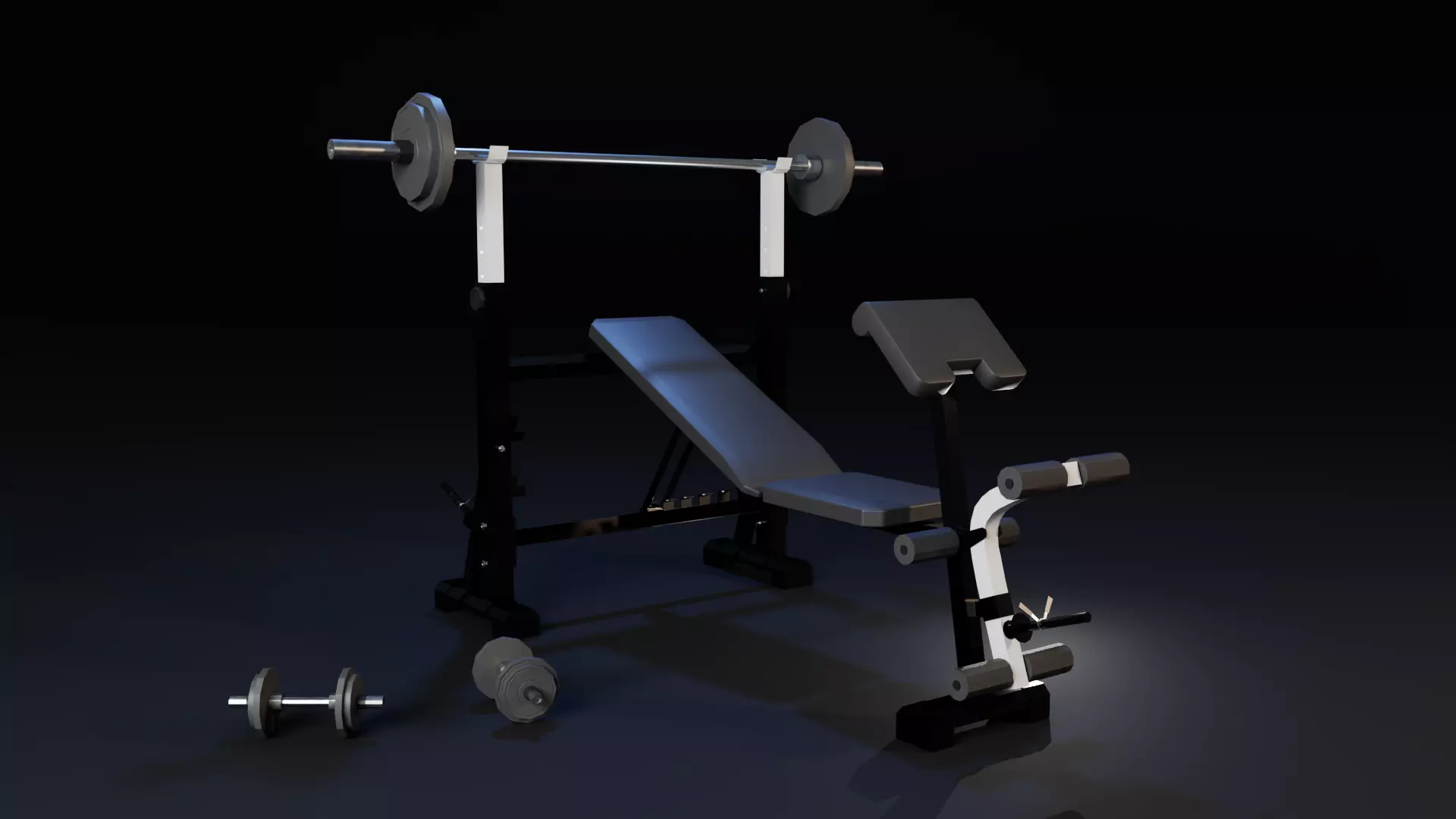 Weight Bench 3D model_0