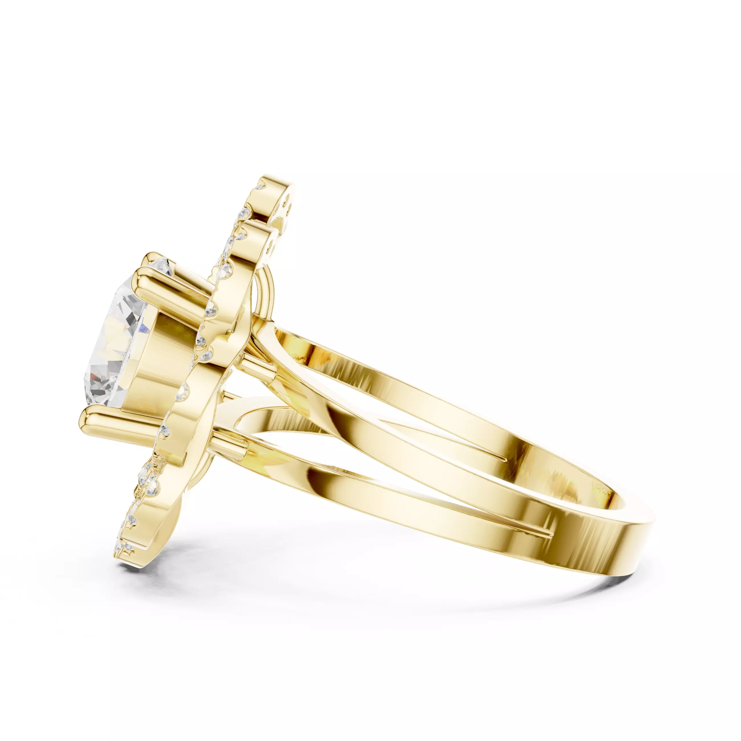 Flower Solitaire Ring 3dm stl renders animation videos details 3D print model_12