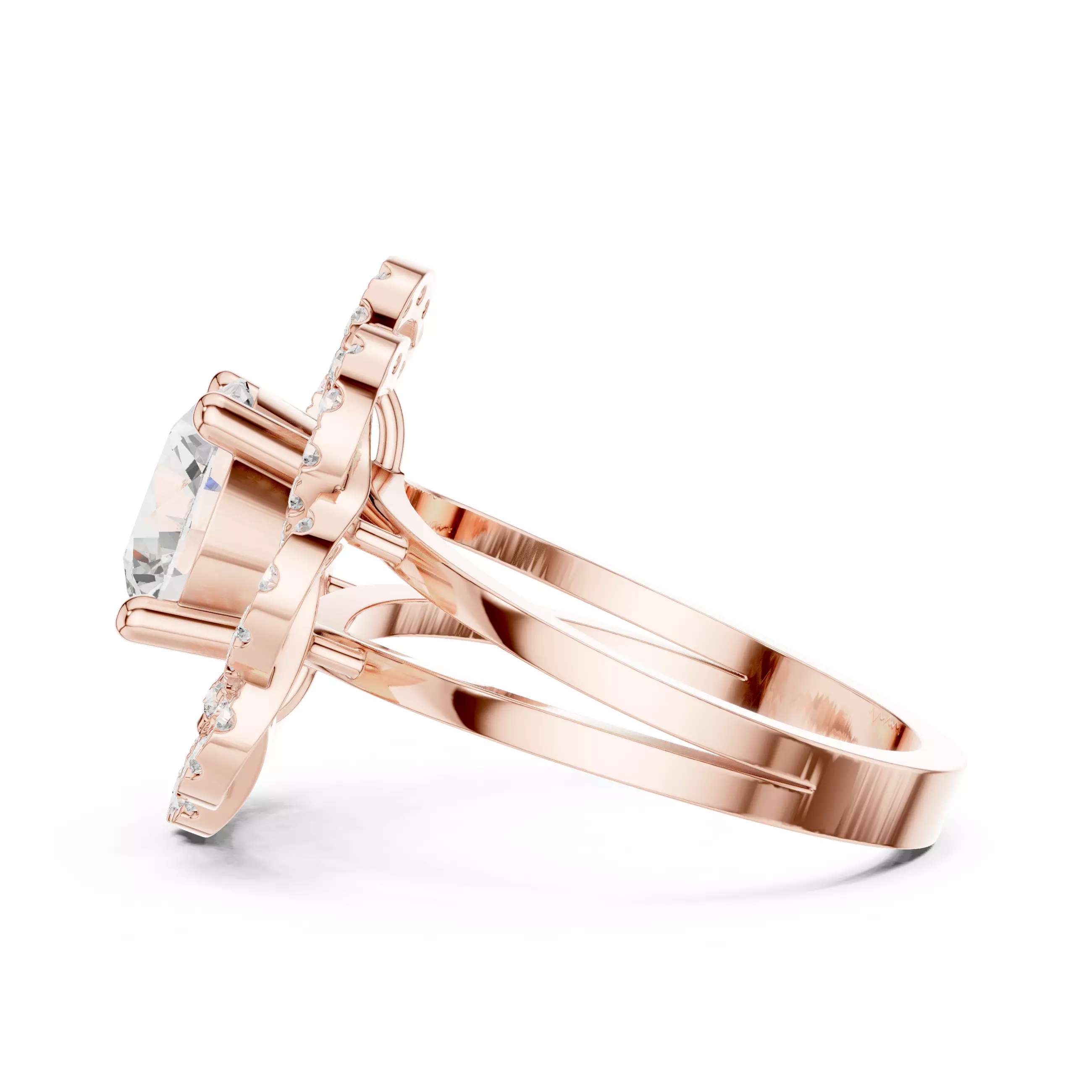 Flower Solitaire Ring 3dm stl renders animation videos details 3D print model_5