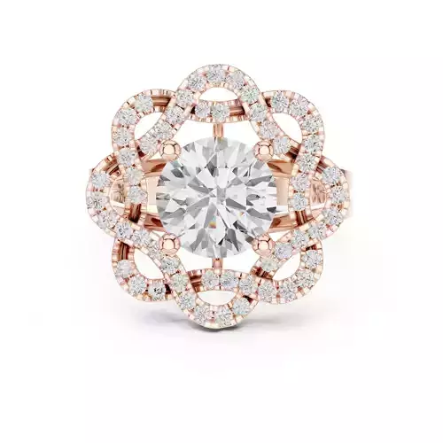 Flower Solitaire Ring 3dm stl renders animation videos details 