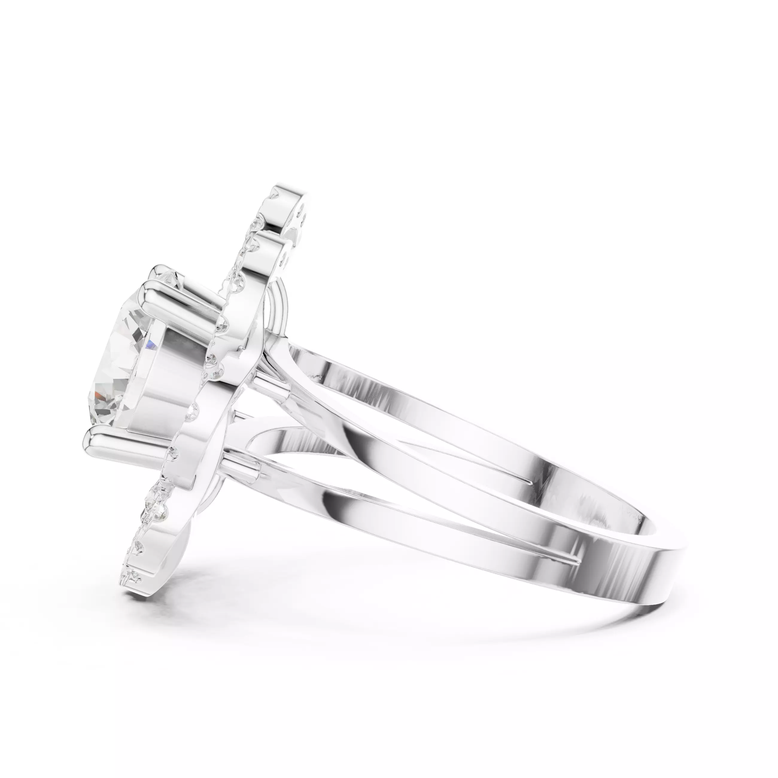 Flower Solitaire Ring 3dm stl renders animation videos details 3D print model_8